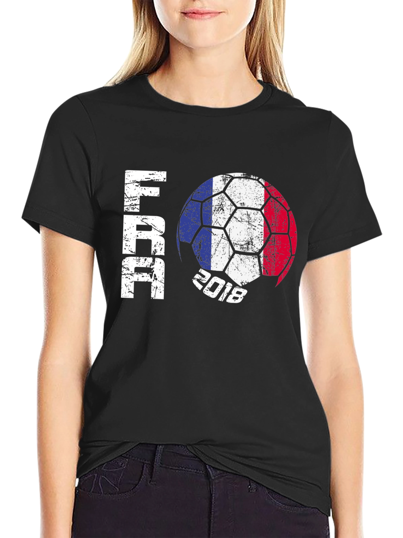France Soccer Ball 2018 Black Graphic Tee