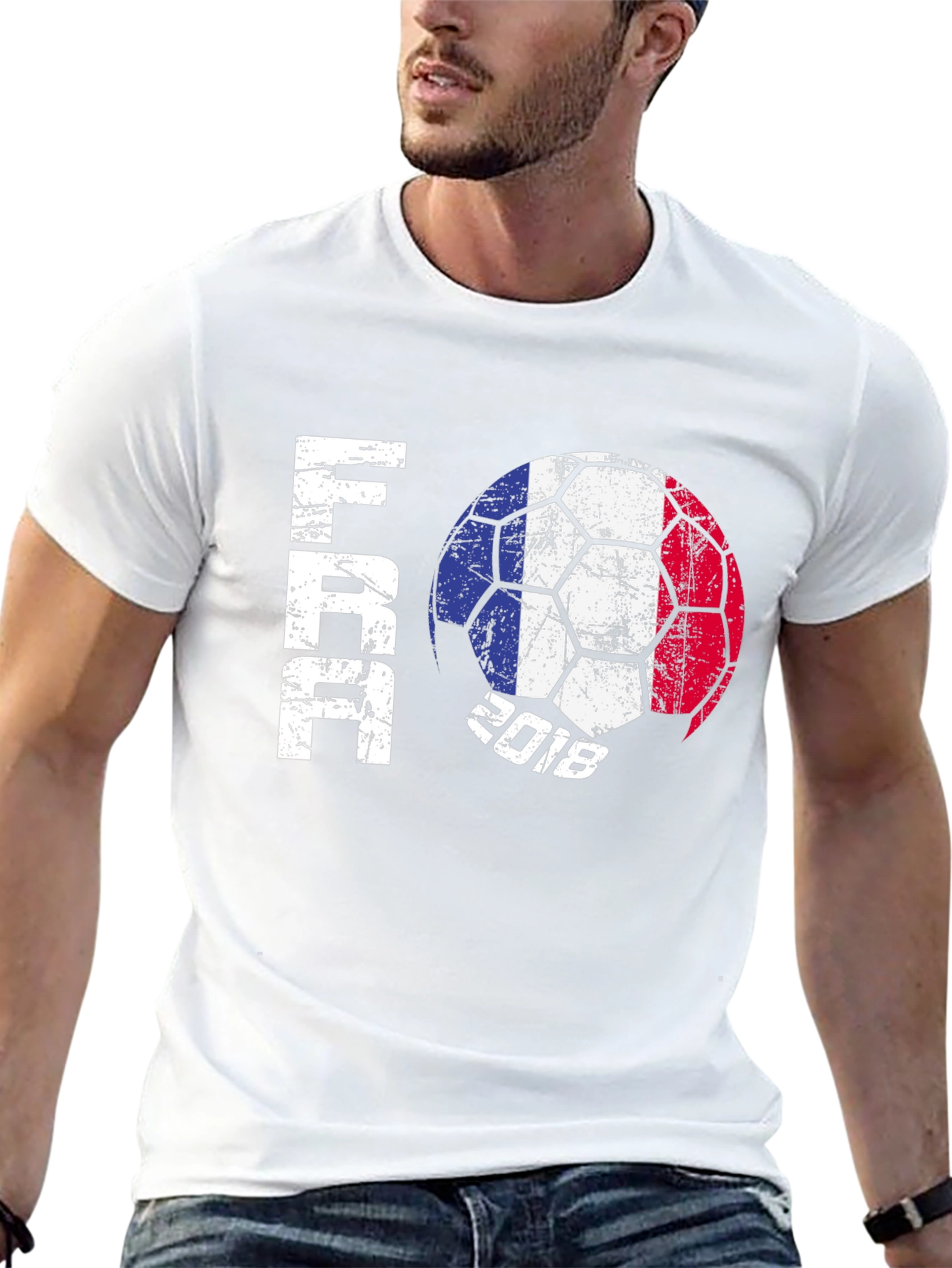 France Soccer Ball 2018 Black Graphic Tee