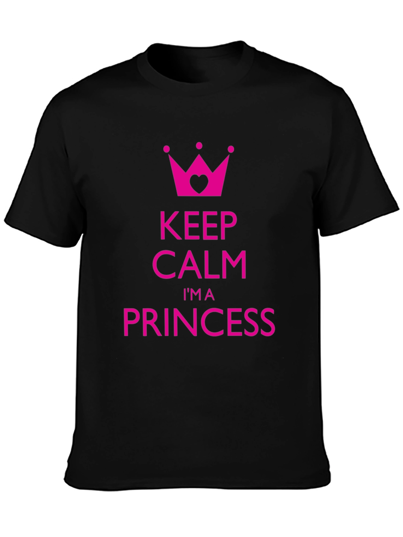 Keep Calm Im a Princess Black T-Shirt