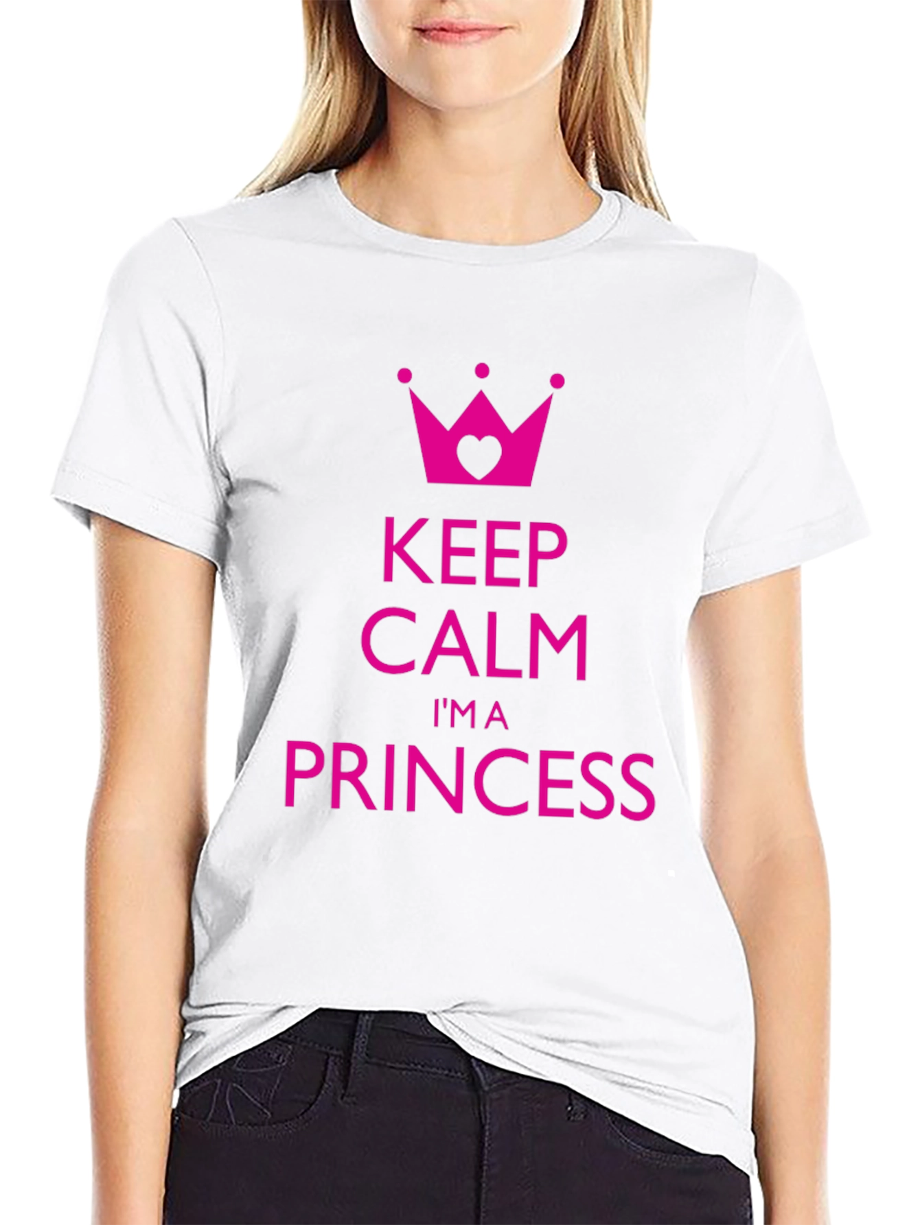 Keep Calm Im a Princess Black T-Shirt