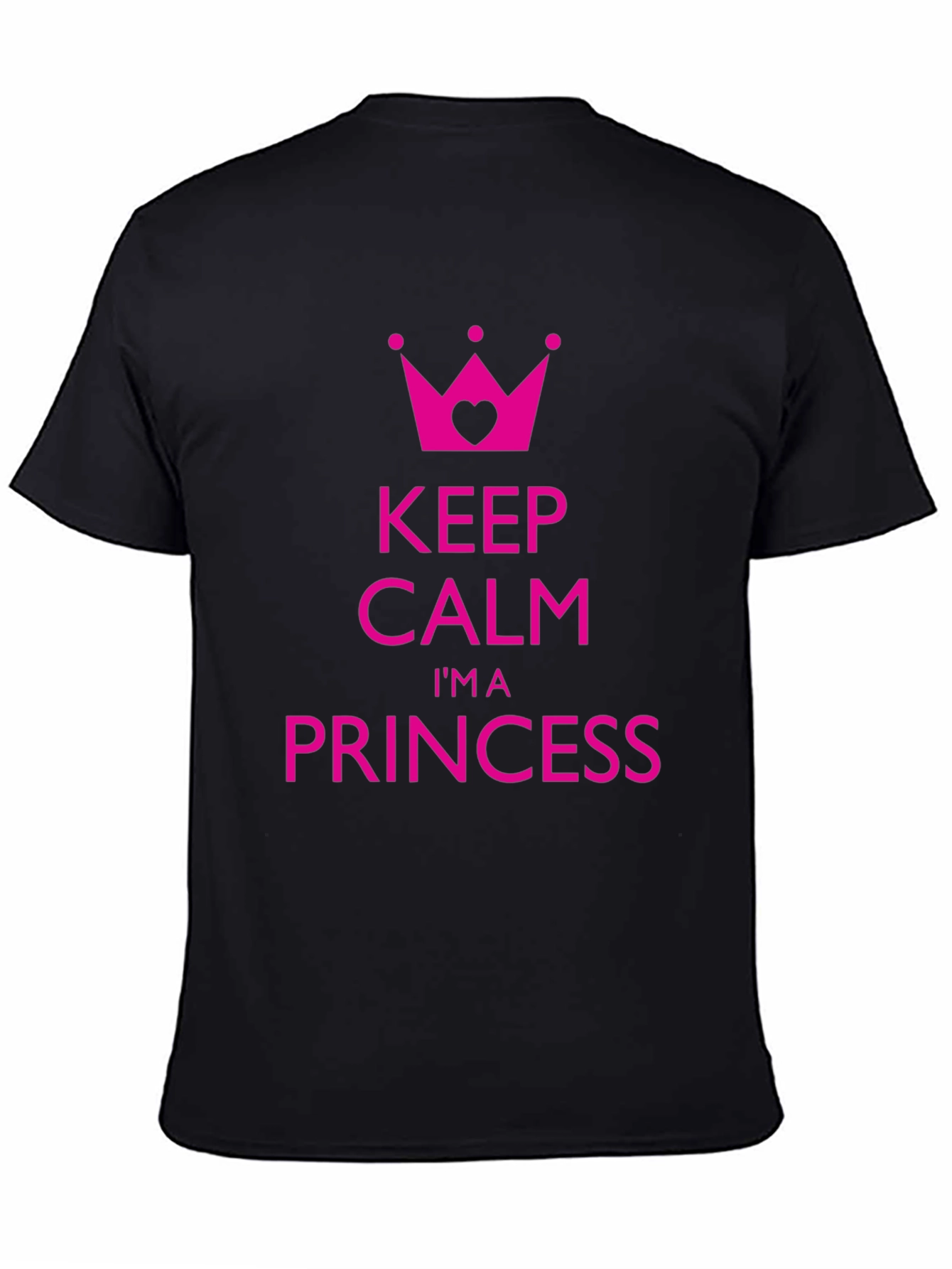 Keep Calm Im a Princess Black T-Shirt