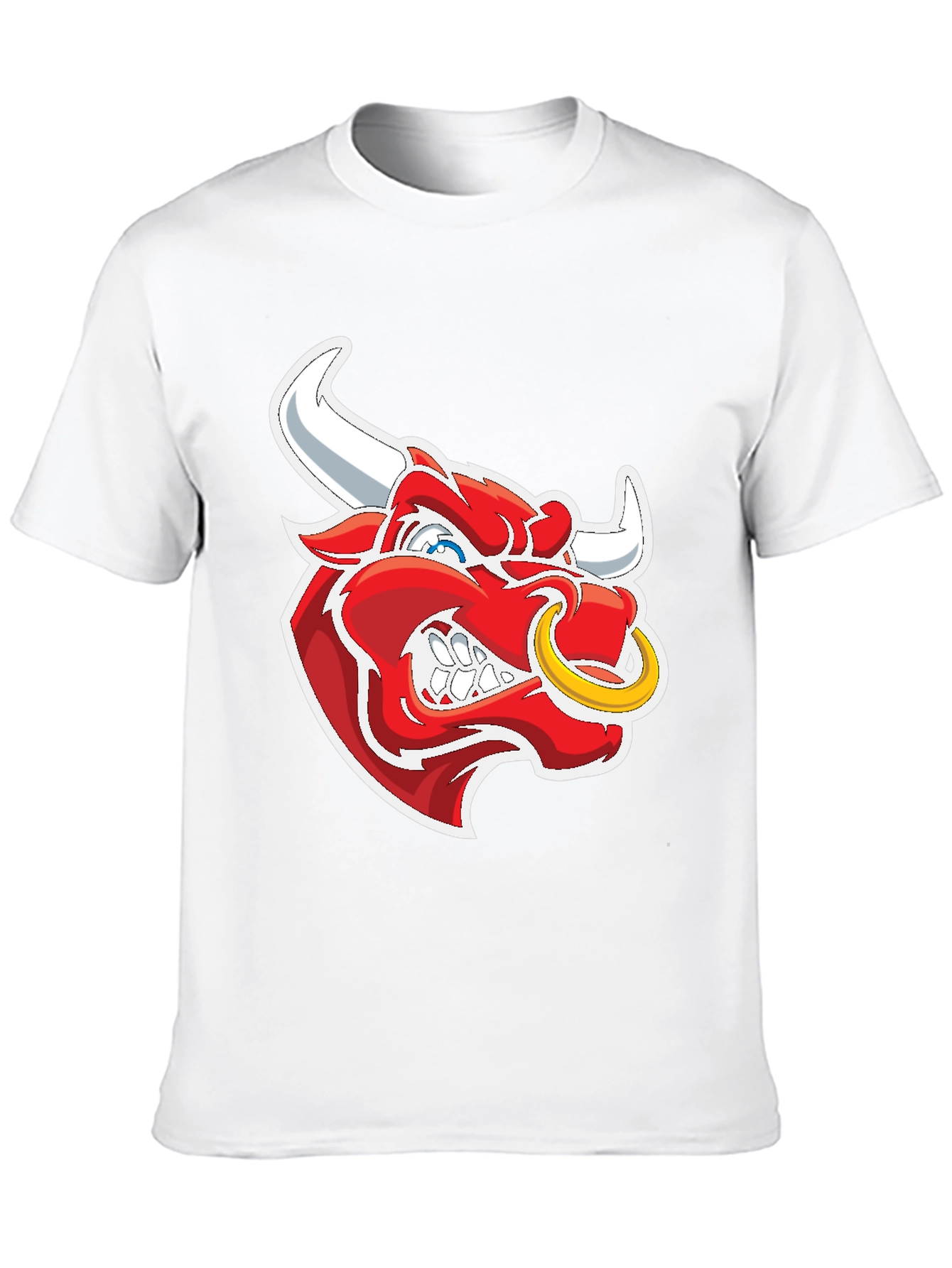 Black T-Shirt with Bull Graphic