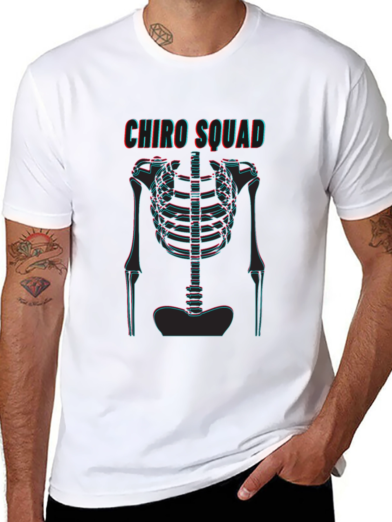 Chiro Squad 3D Skeleton Graphic Tee