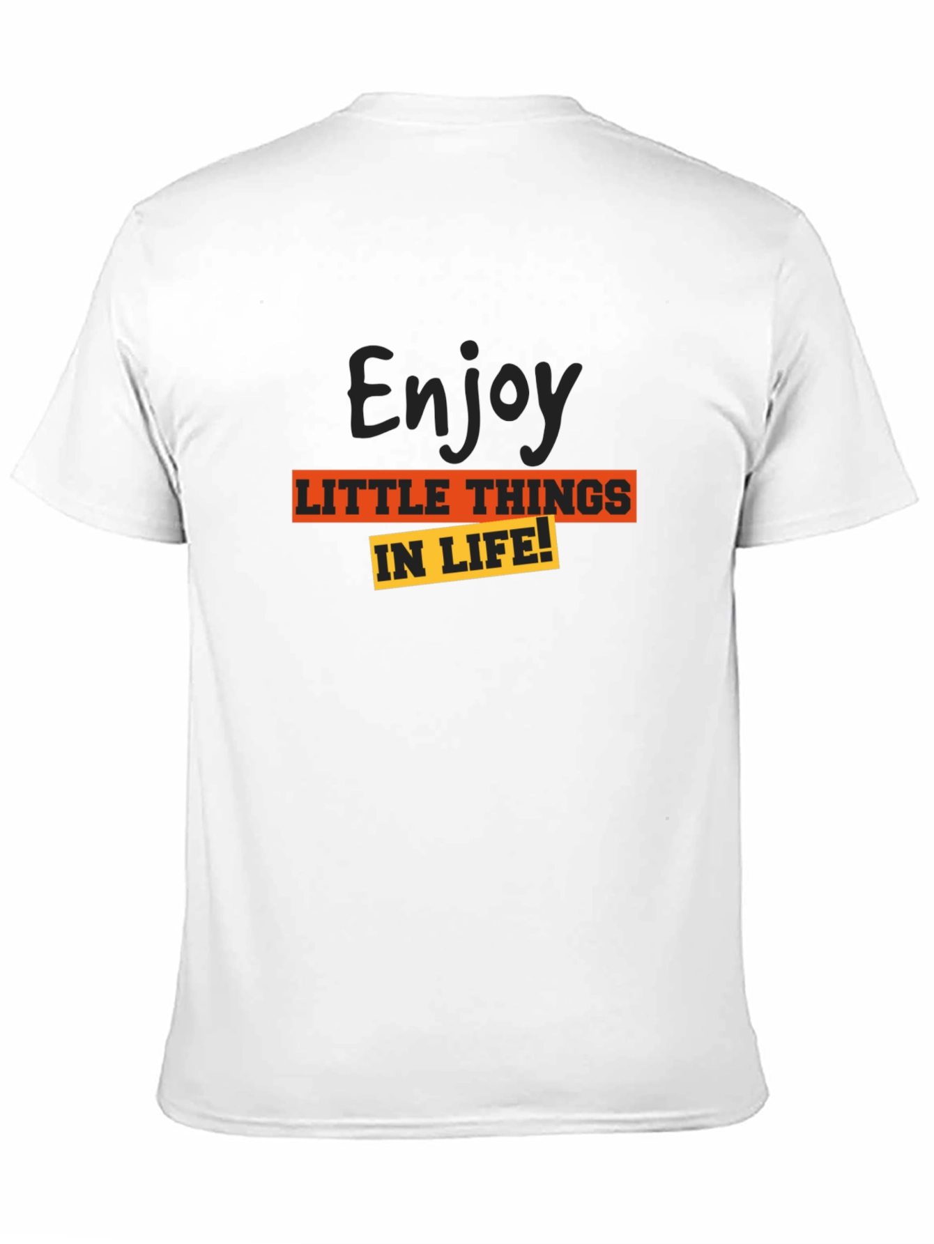 Enjoy Little Things Black Graphic Tee