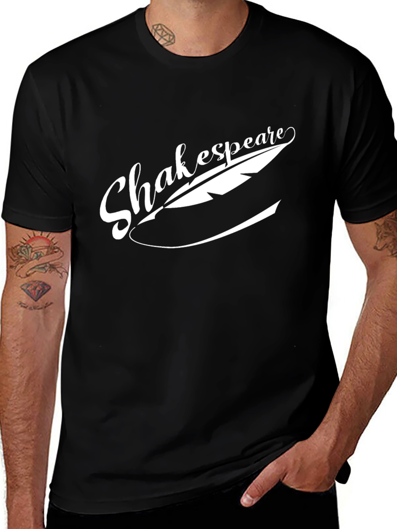 Shakespeare Quill Black Graphic Tee