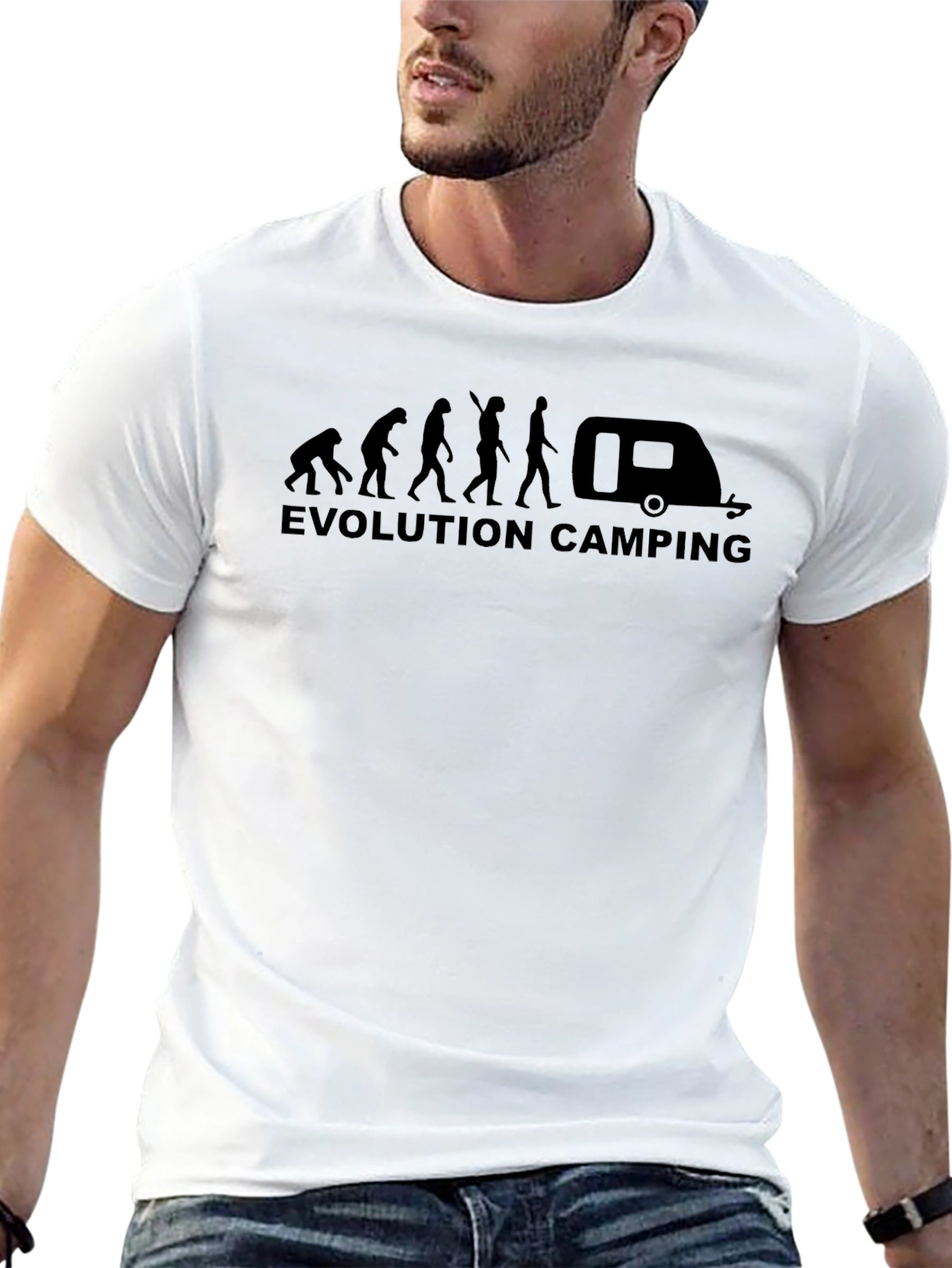 Evolution of Camping T-Shirt - Black