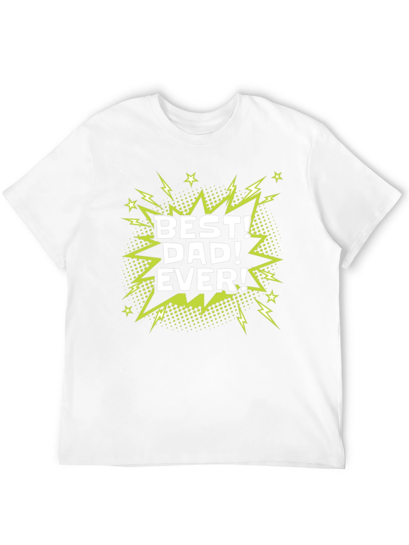 Best Dad Ever Graphic Print Black T-Shirt