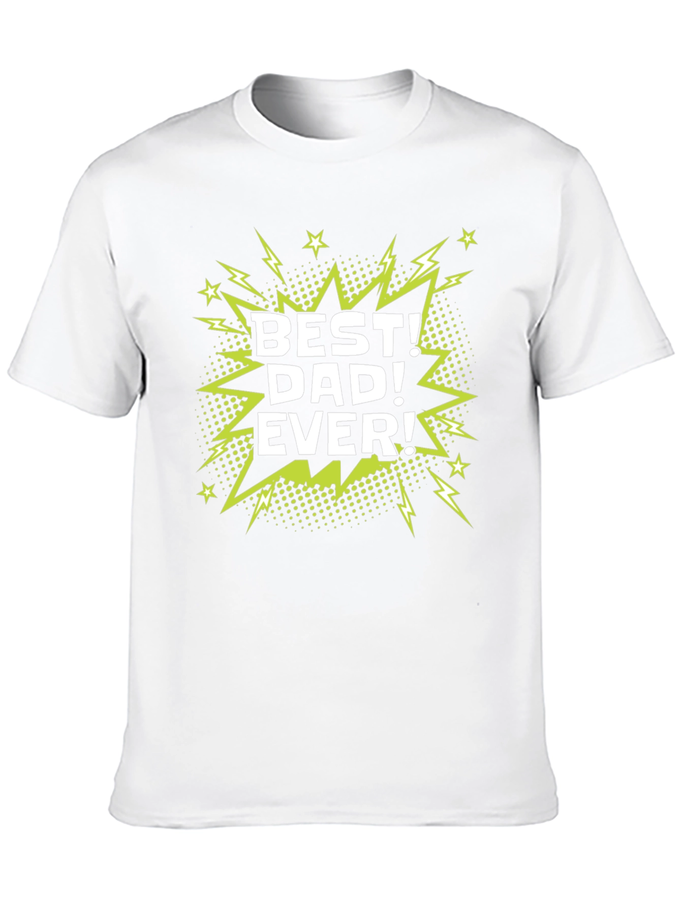 Best Dad Ever Graphic Print Black T-Shirt