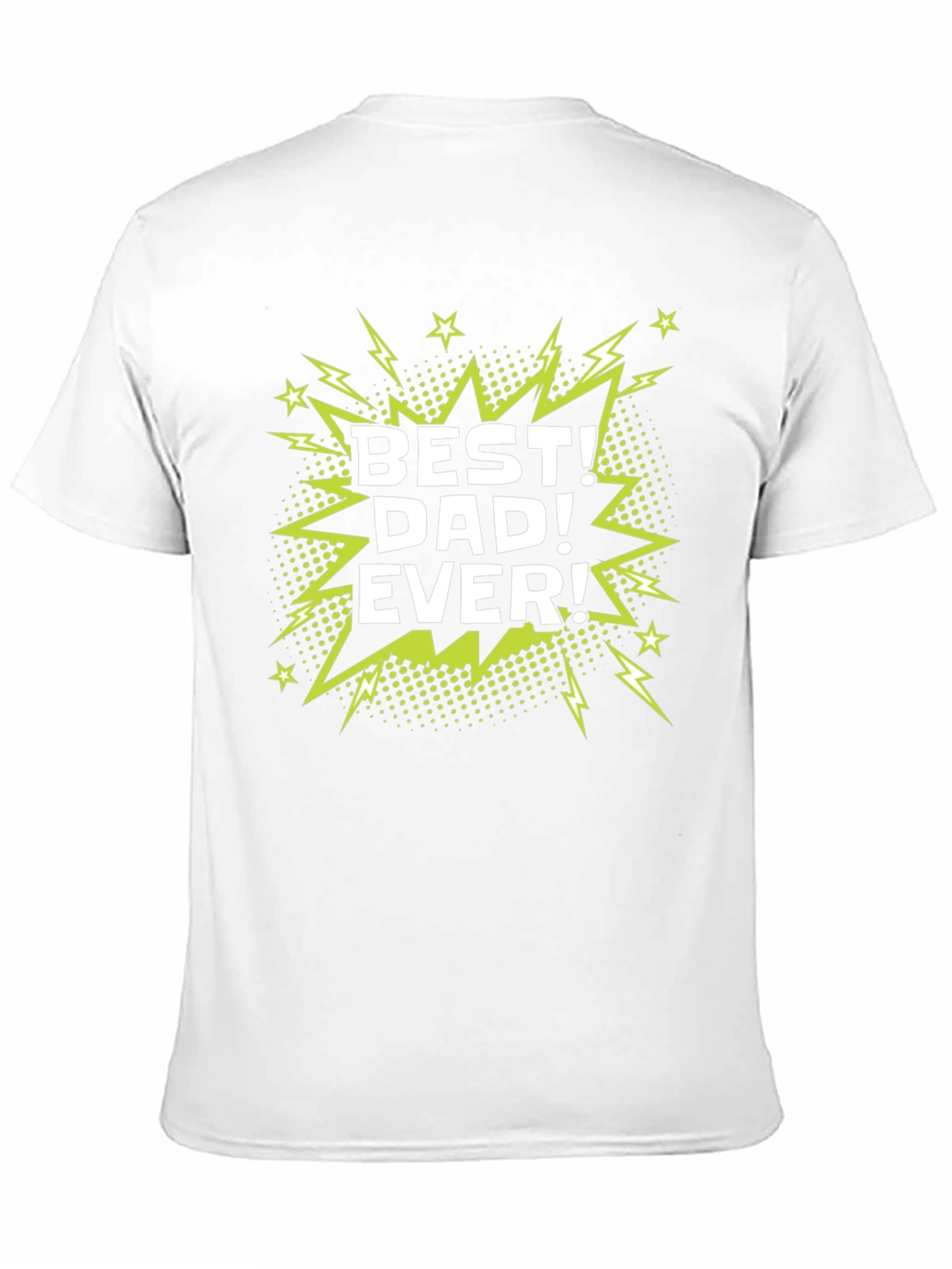 Best Dad Ever Graphic Print Black T-Shirt