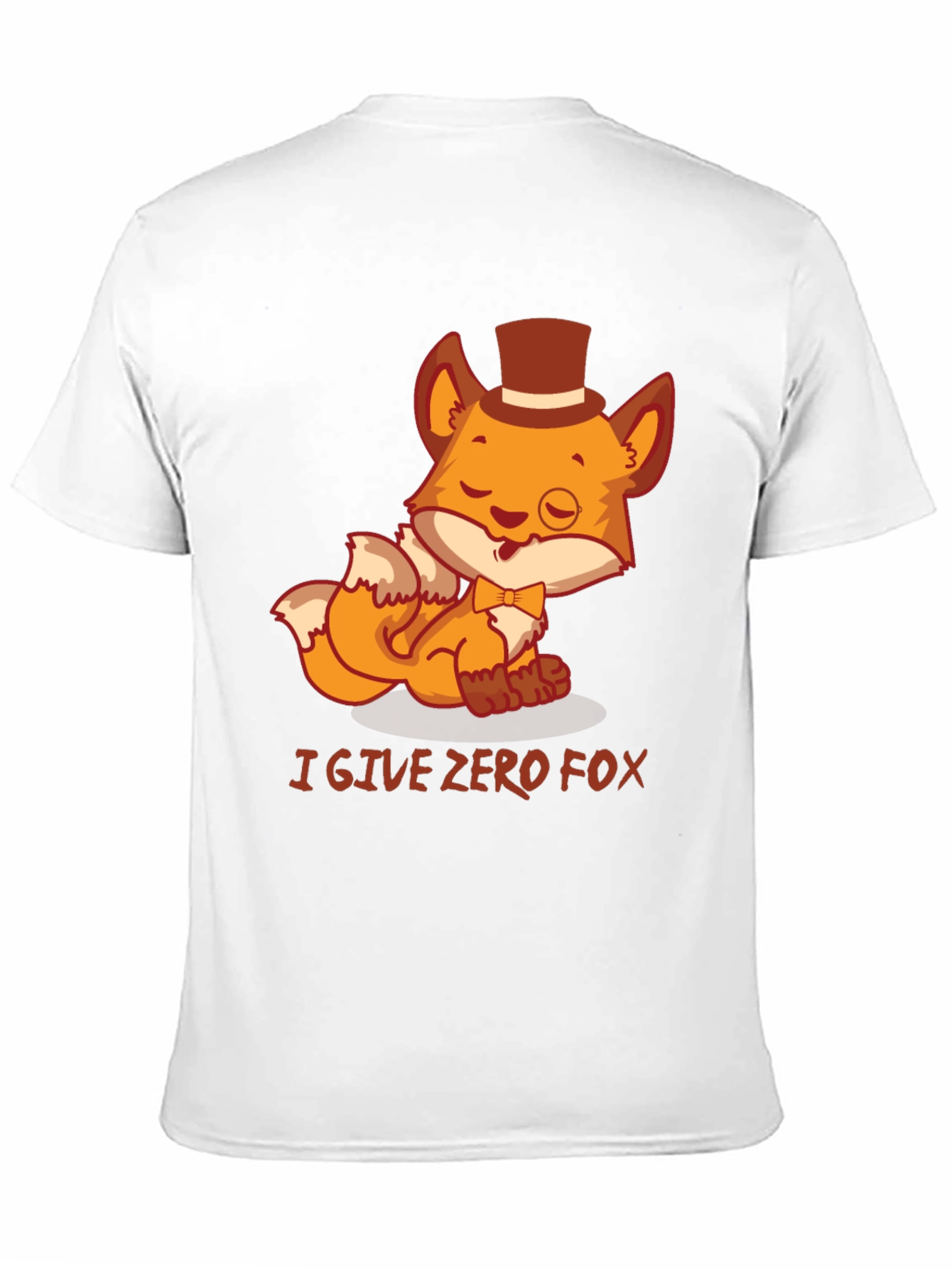 I Give Zero Fox Mens Black Graphic T-Shirt