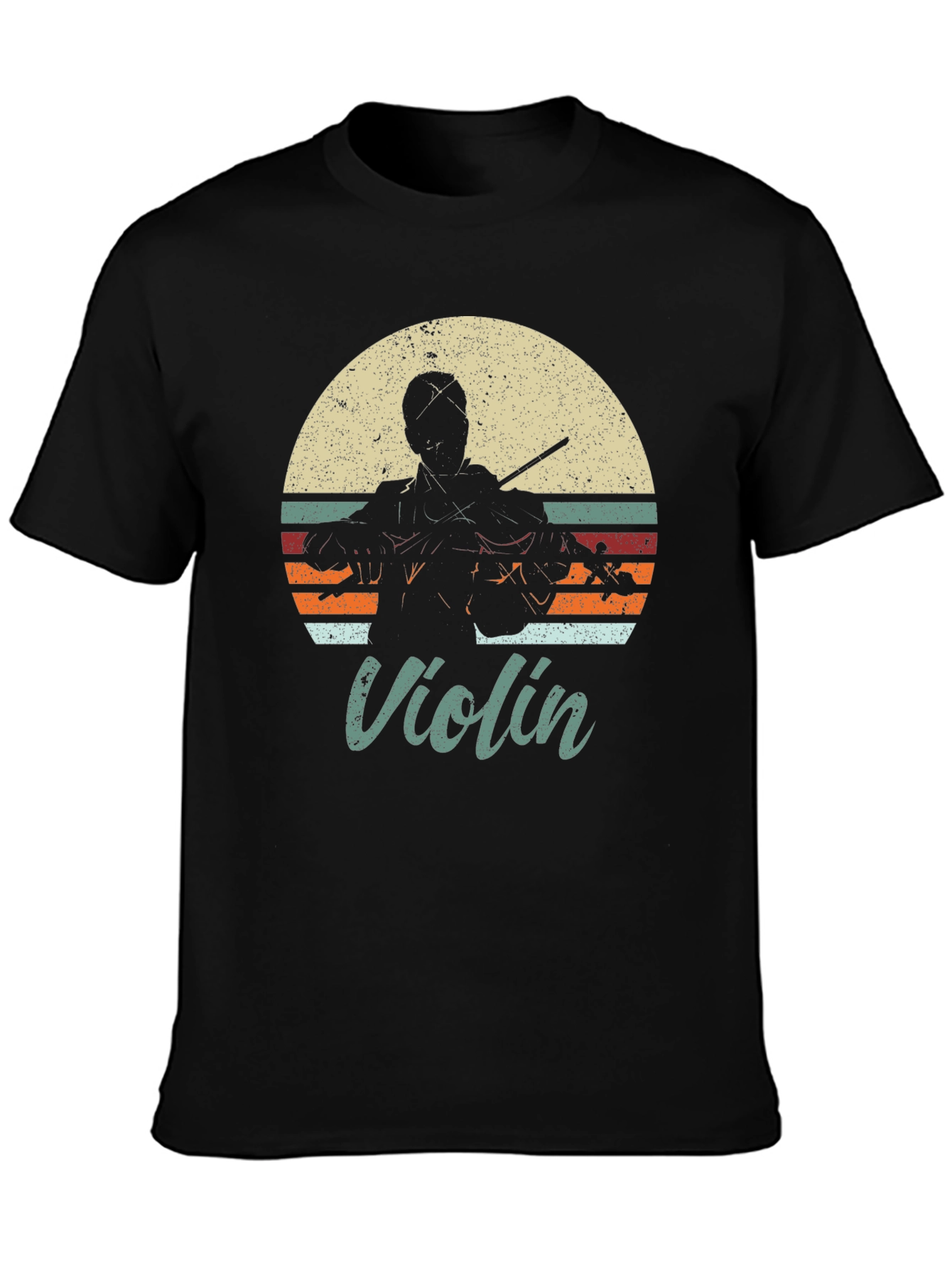 Retro Violin Player T-Shirt - Music Lover Tee