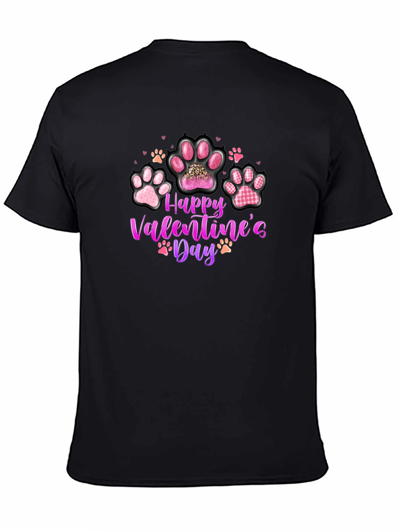 Happy Valentines Day Paw Print T-Shirt