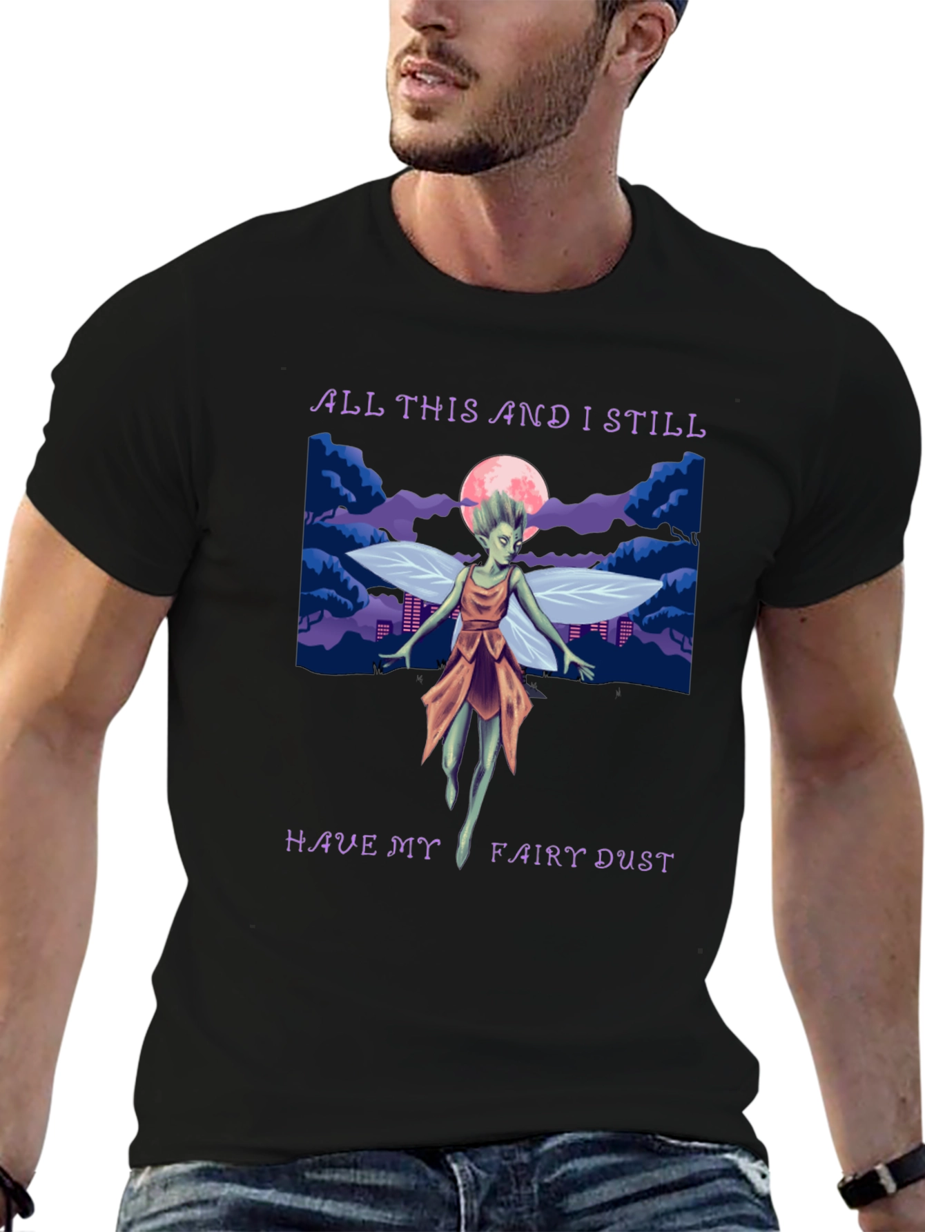 Fairy Dust Graphic Tee - Whimsical Design Soft Cotton