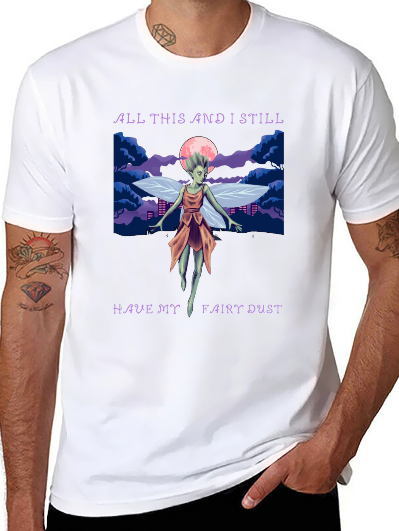 Fairy Dust Graphic Tee - Whimsical Design Soft Cotton