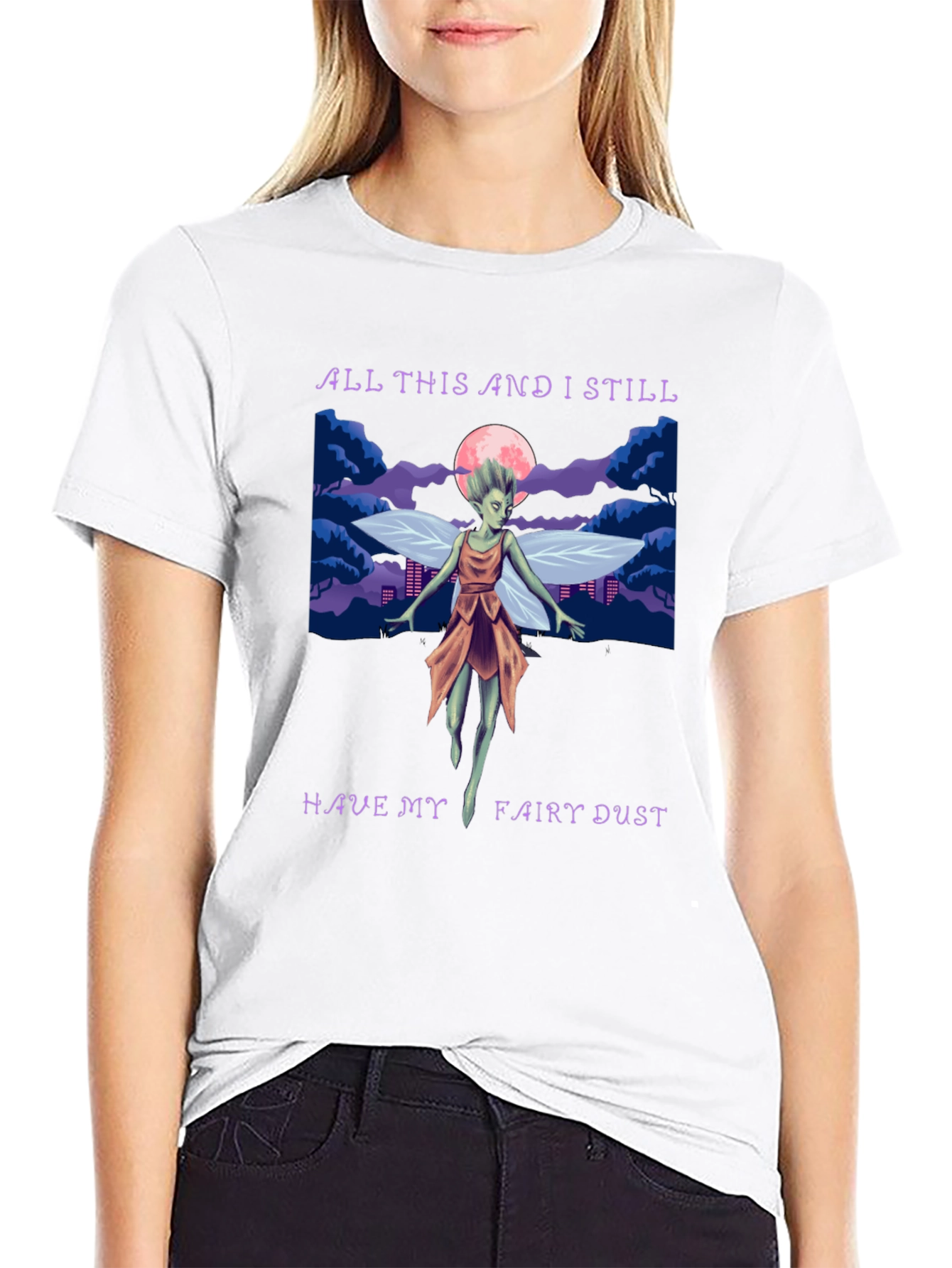 Fairy Dust Graphic Tee - Whimsical Design Soft Cotton