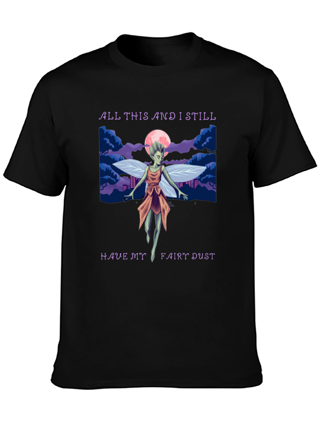 Fairy Dust Graphic Tee - Whimsical Design Soft Cotton