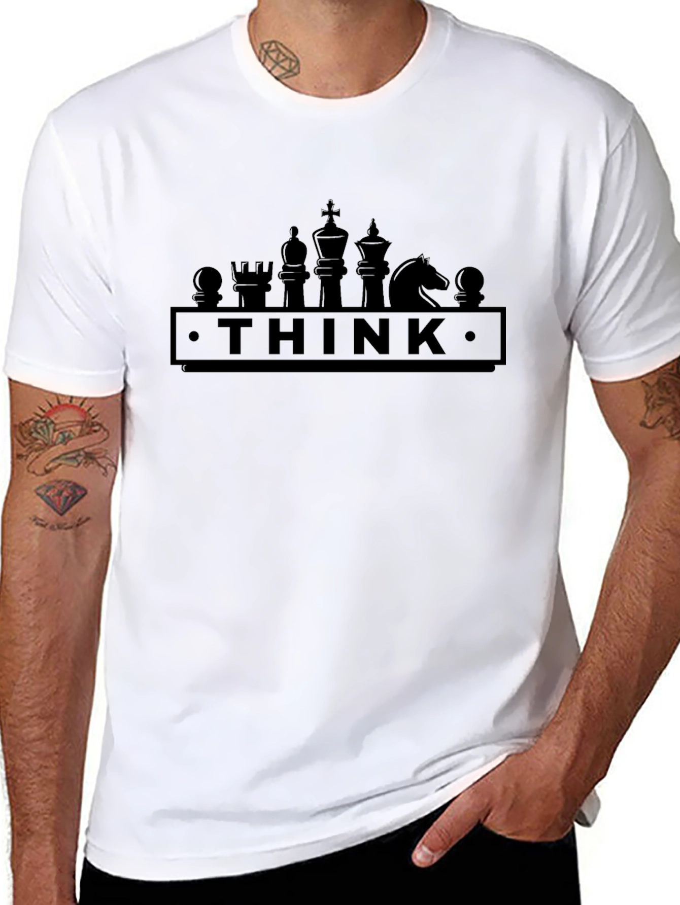 Think Chess Graphic Tee - Strategic Style
