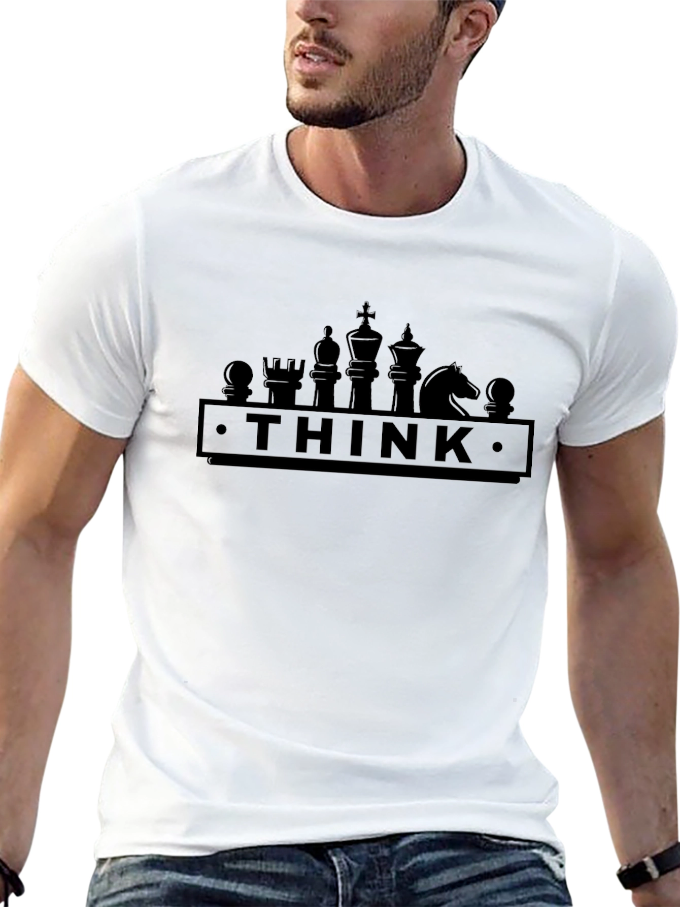 Think Chess Graphic Tee - Strategic Style