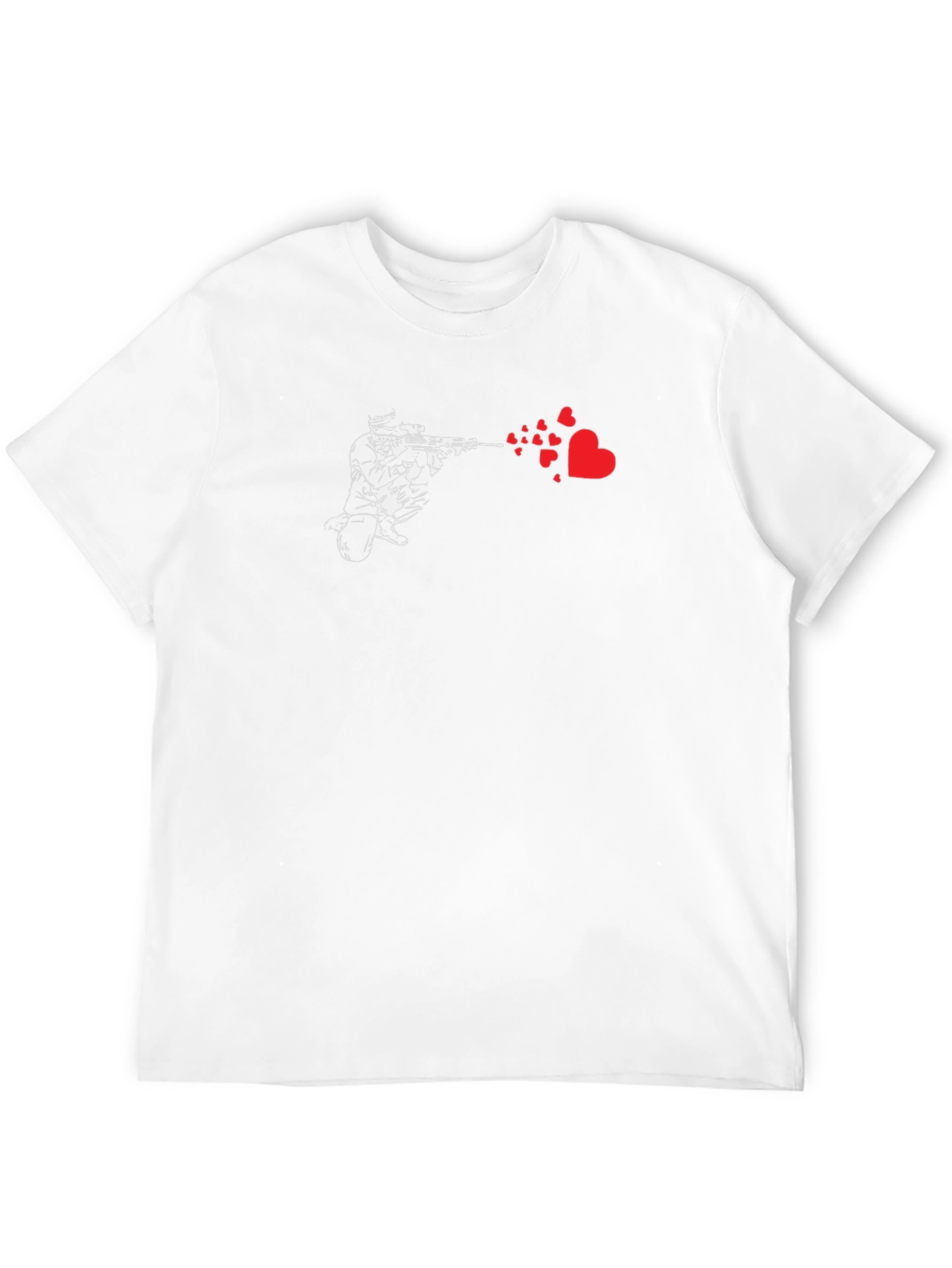 Love Sniper Black T-Shirt - Unique Graphic Tee