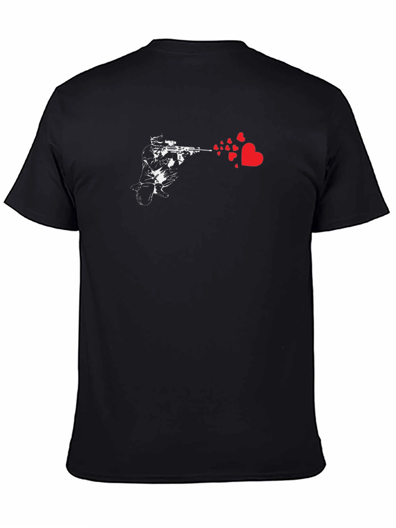 Love Sniper Black T-Shirt - Unique Graphic Tee