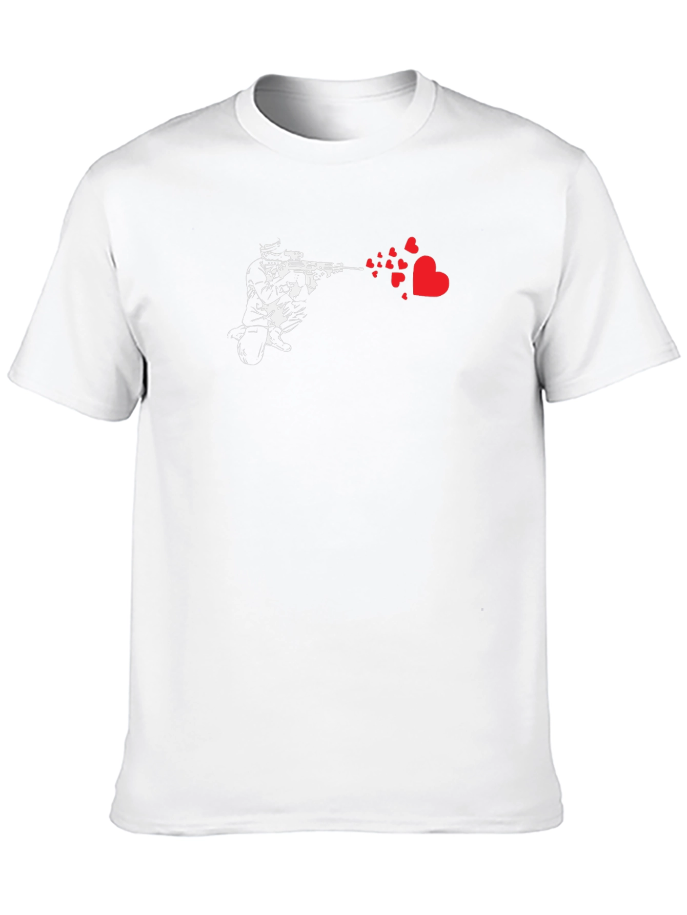 Love Sniper Black T-Shirt - Unique Graphic Tee