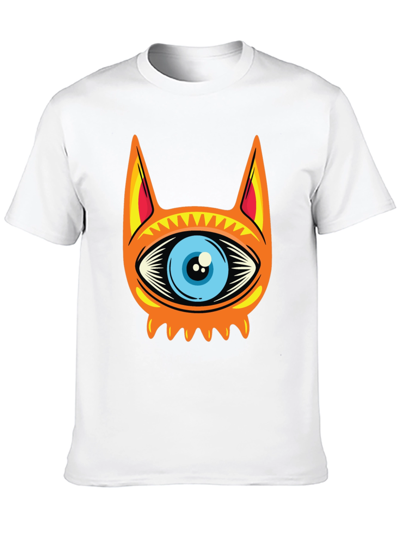 Eye Cat Graphic Black T-Shirt