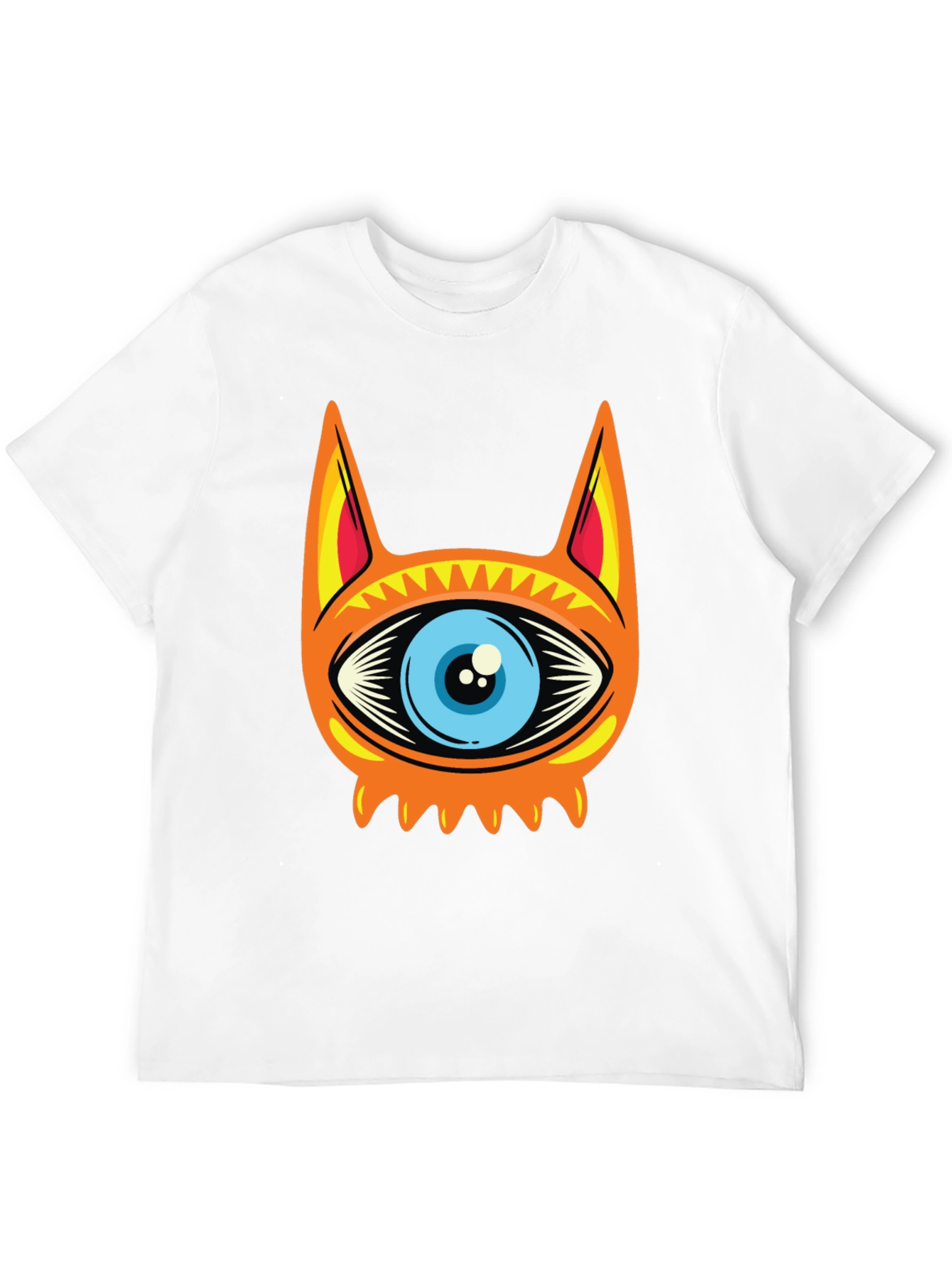 Eye Cat Graphic Black T-Shirt