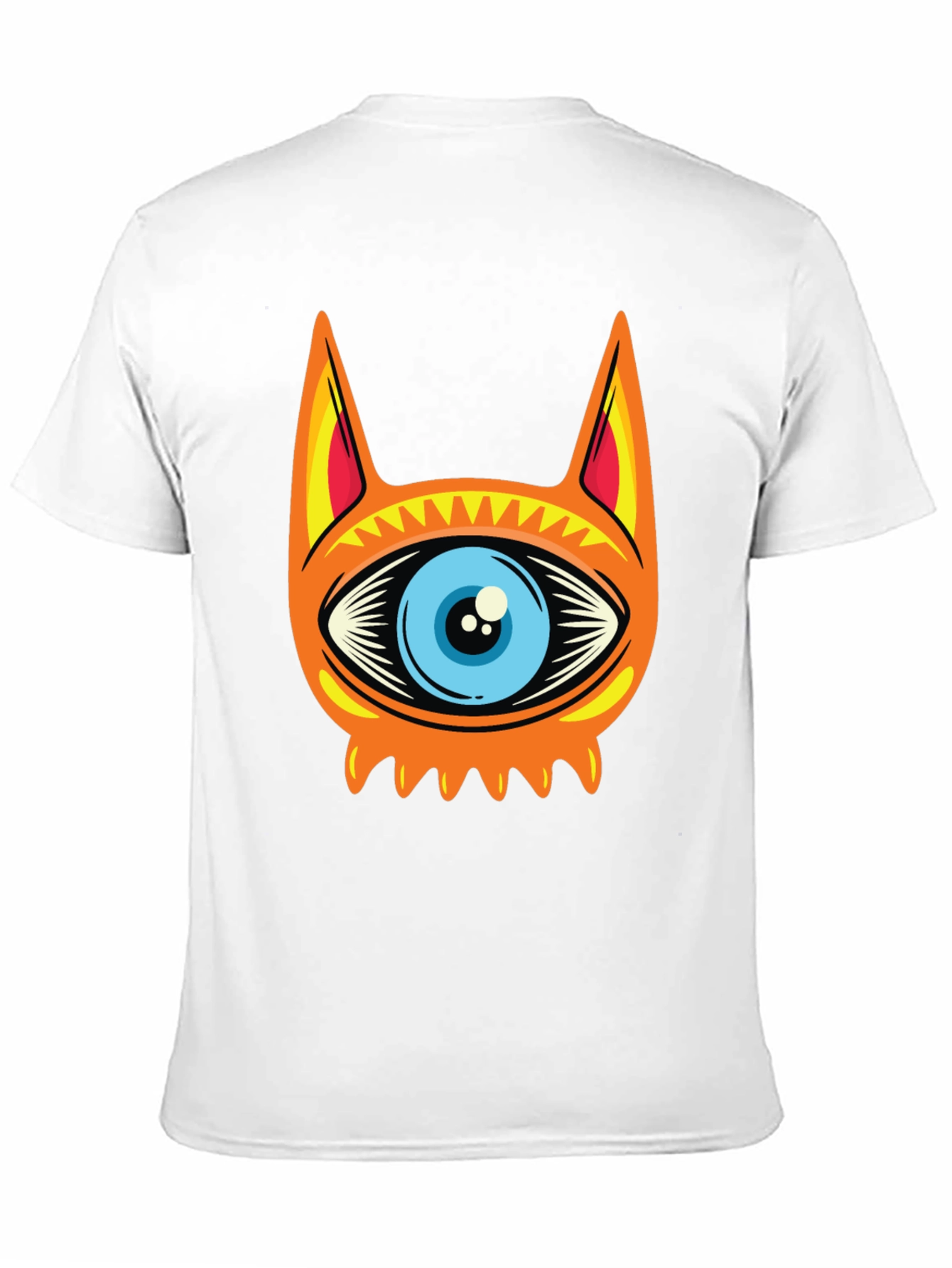 Eye Cat Graphic Black T-Shirt