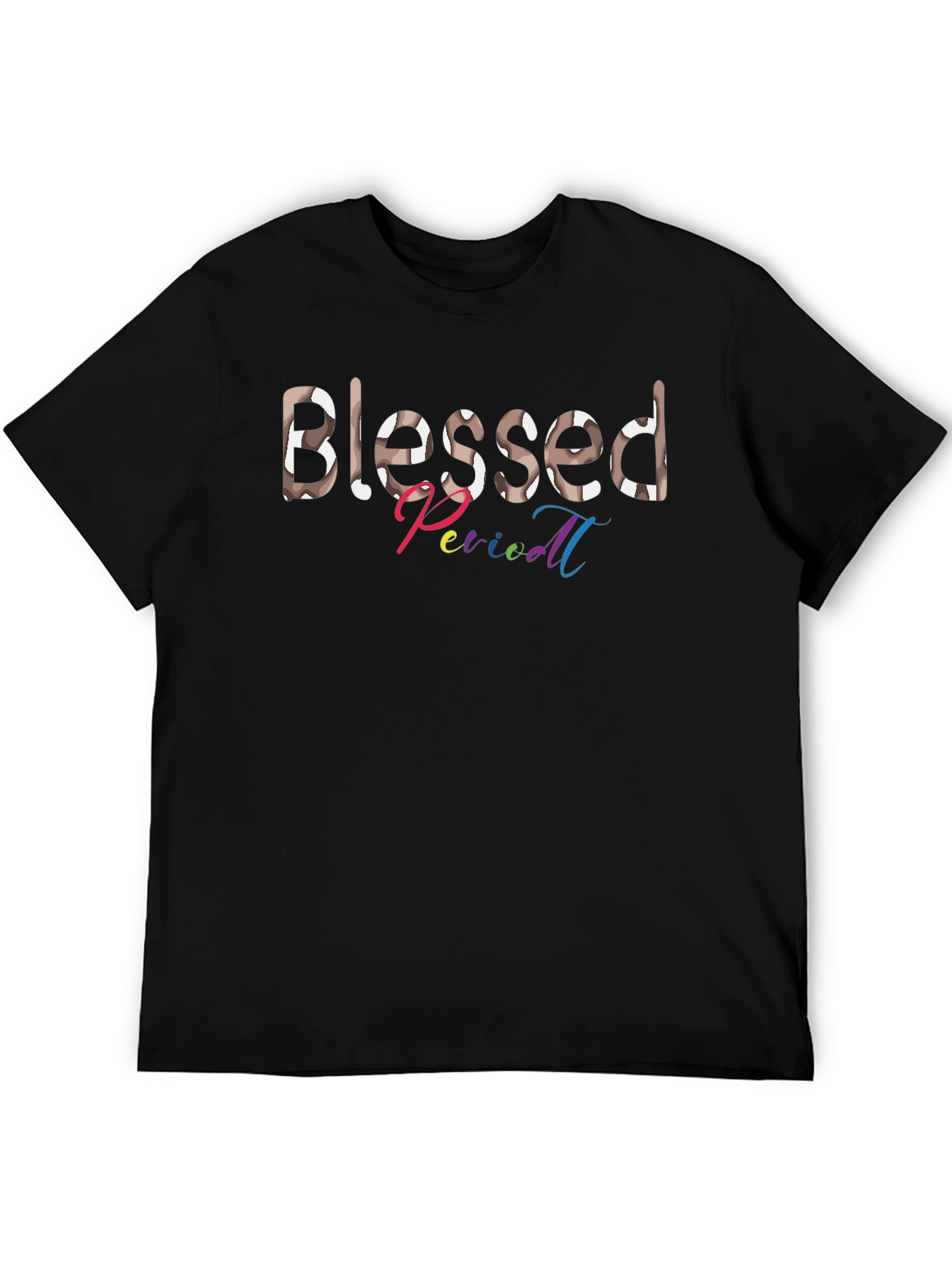 Blessed Period T-Shirt - Black Crew Neck