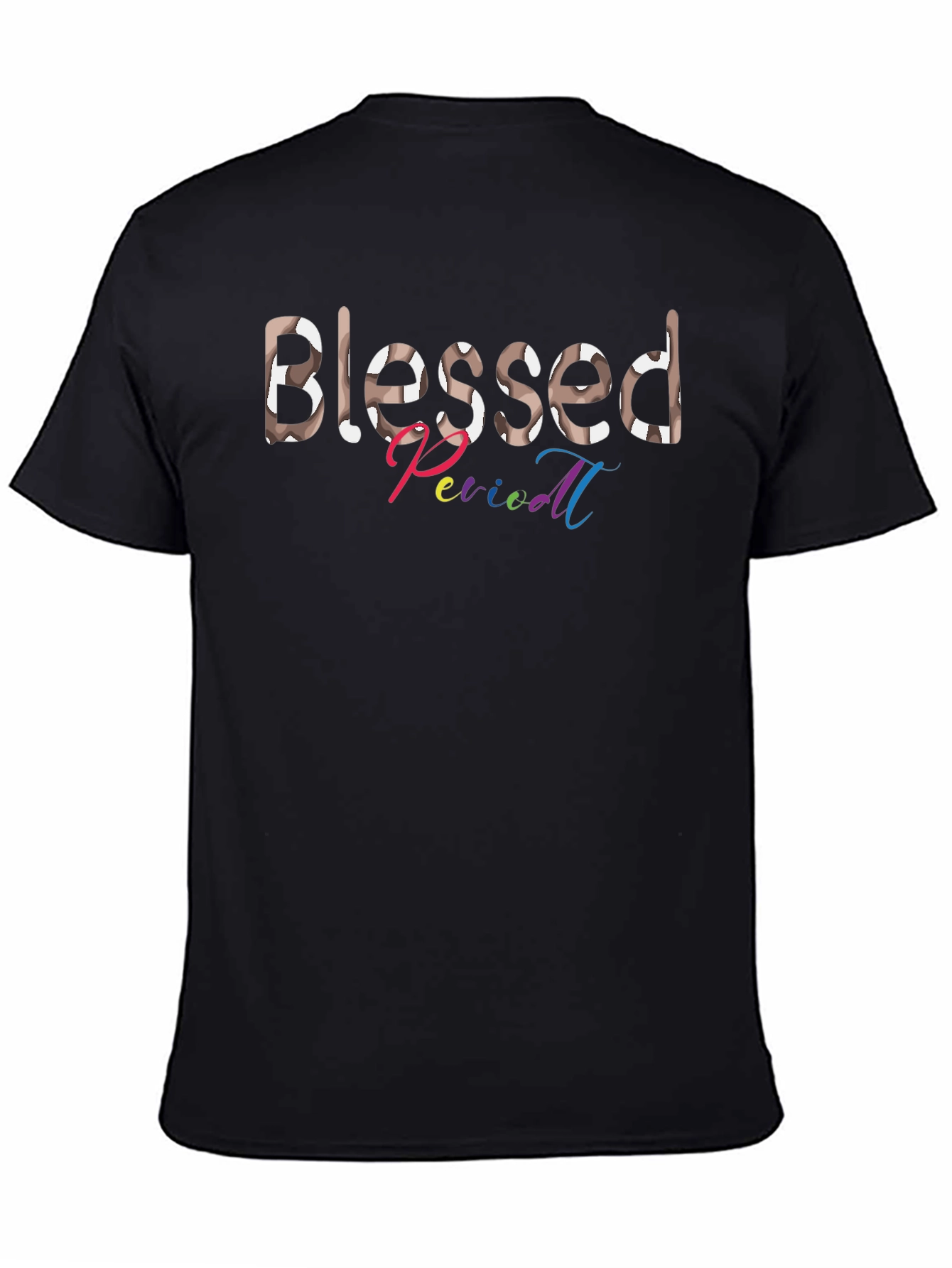 Blessed Period T-Shirt - Black Crew Neck