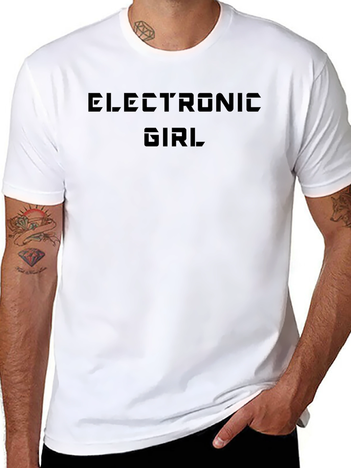 Electronic Girl Black T-Shirt
