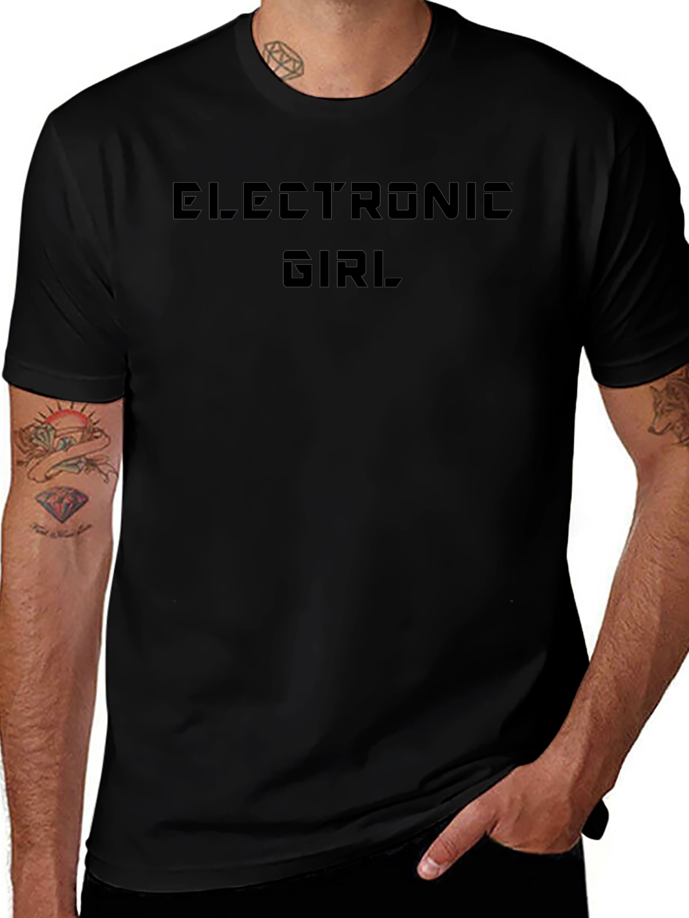 Electronic Girl Black T-Shirt