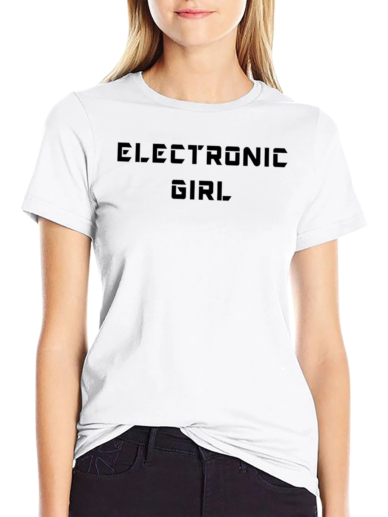 Electronic Girl Black T-Shirt