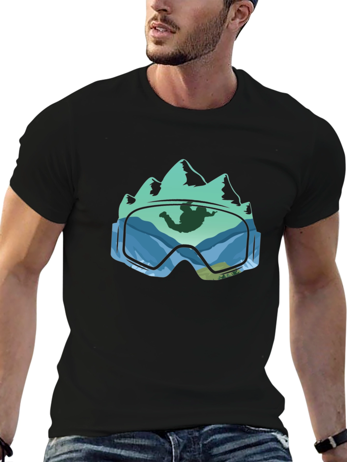 Mountain Goggles Skydiver T-Shirt - Adventure Ready