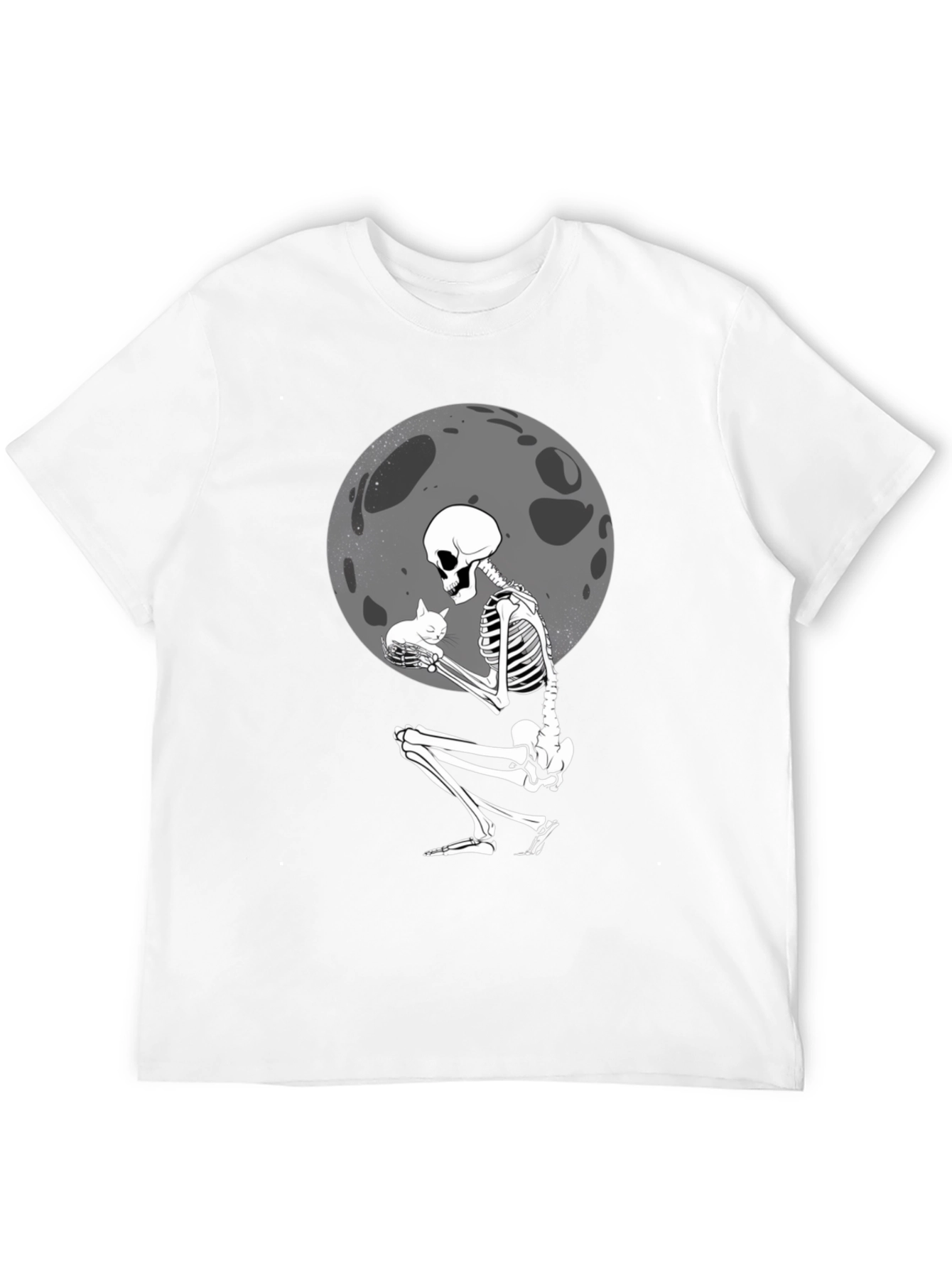 Skeleton Cat Lover Graphic T-Shirt - Unisex Tee