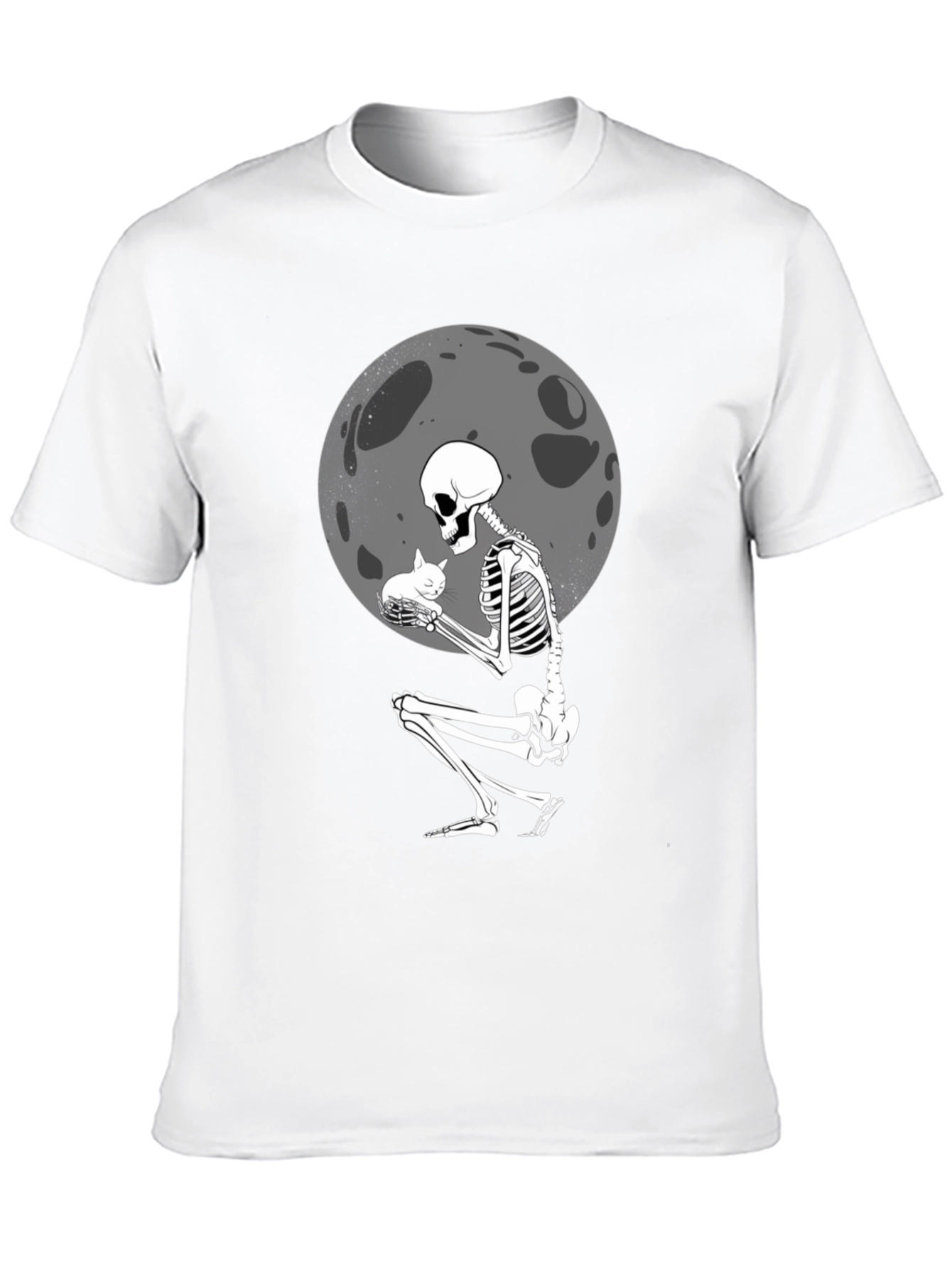 Skeleton Cat Lover Graphic T-Shirt - Unisex Tee