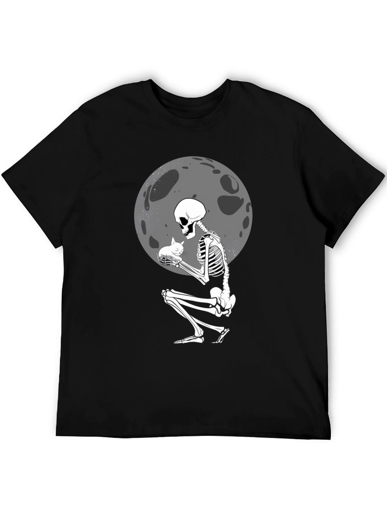 Skeleton Cat Lover Graphic T-Shirt - Unisex Tee