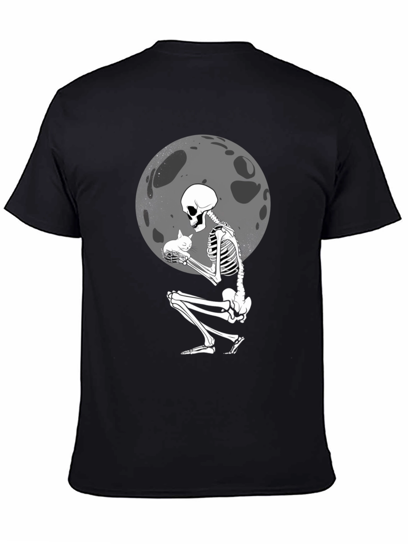 Skeleton Cat Lover Graphic T-Shirt - Unisex Tee