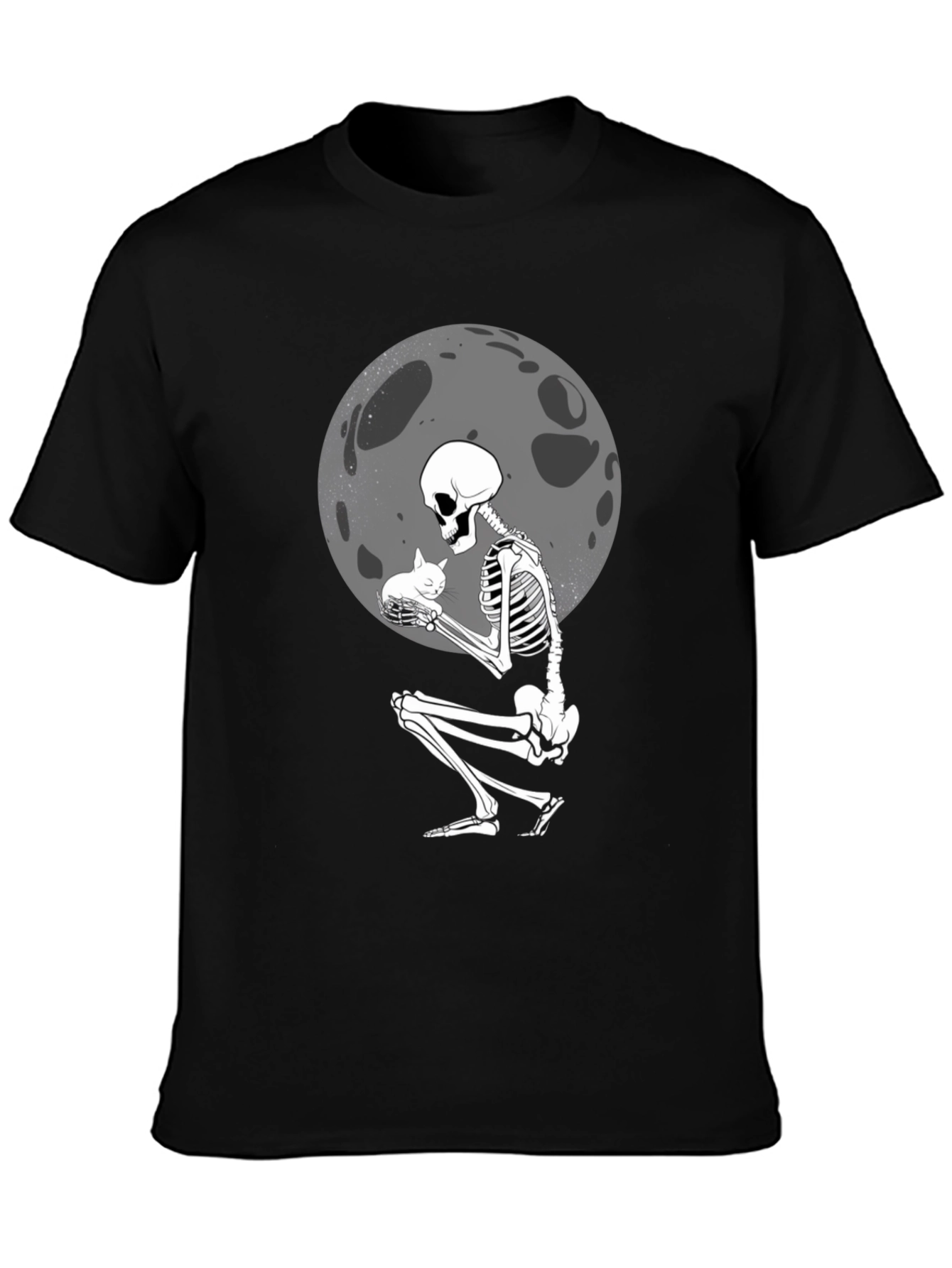 Skeleton Cat Lover Graphic T-Shirt - Unisex Tee