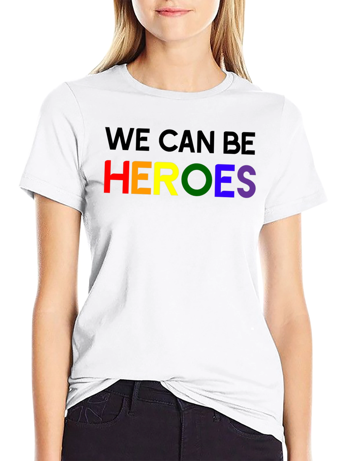 We Can Be Heroes T-Shirt - Pride Rainbow