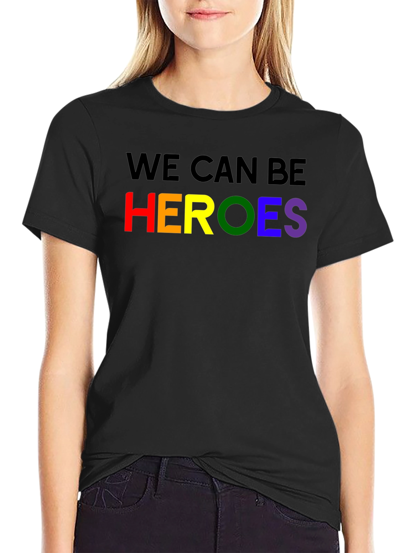 We Can Be Heroes T-Shirt - Pride Rainbow