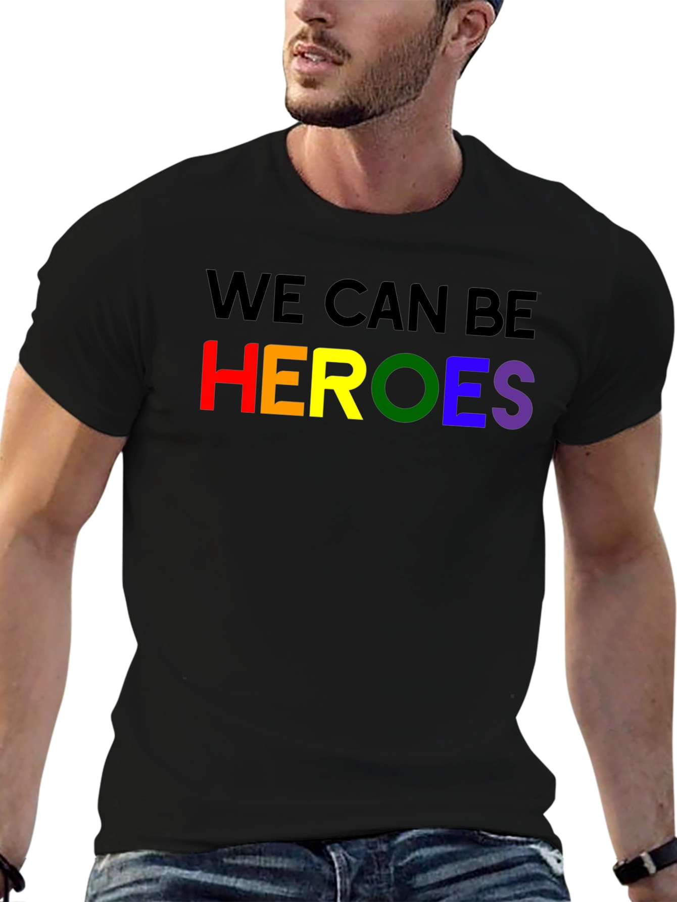 We Can Be Heroes T-Shirt - Pride Rainbow
