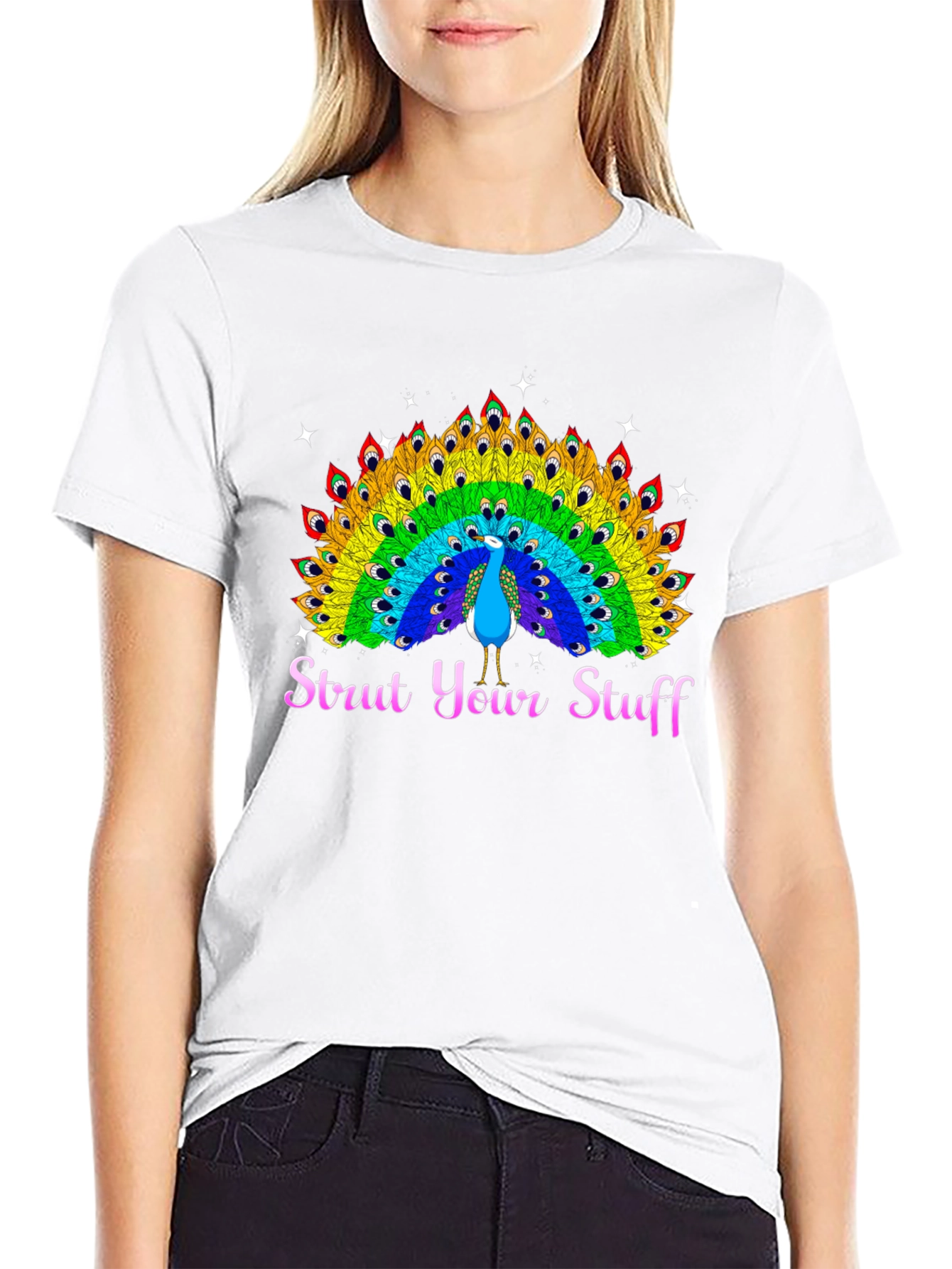 Strut Your Stuff Peacock Graphic Tee