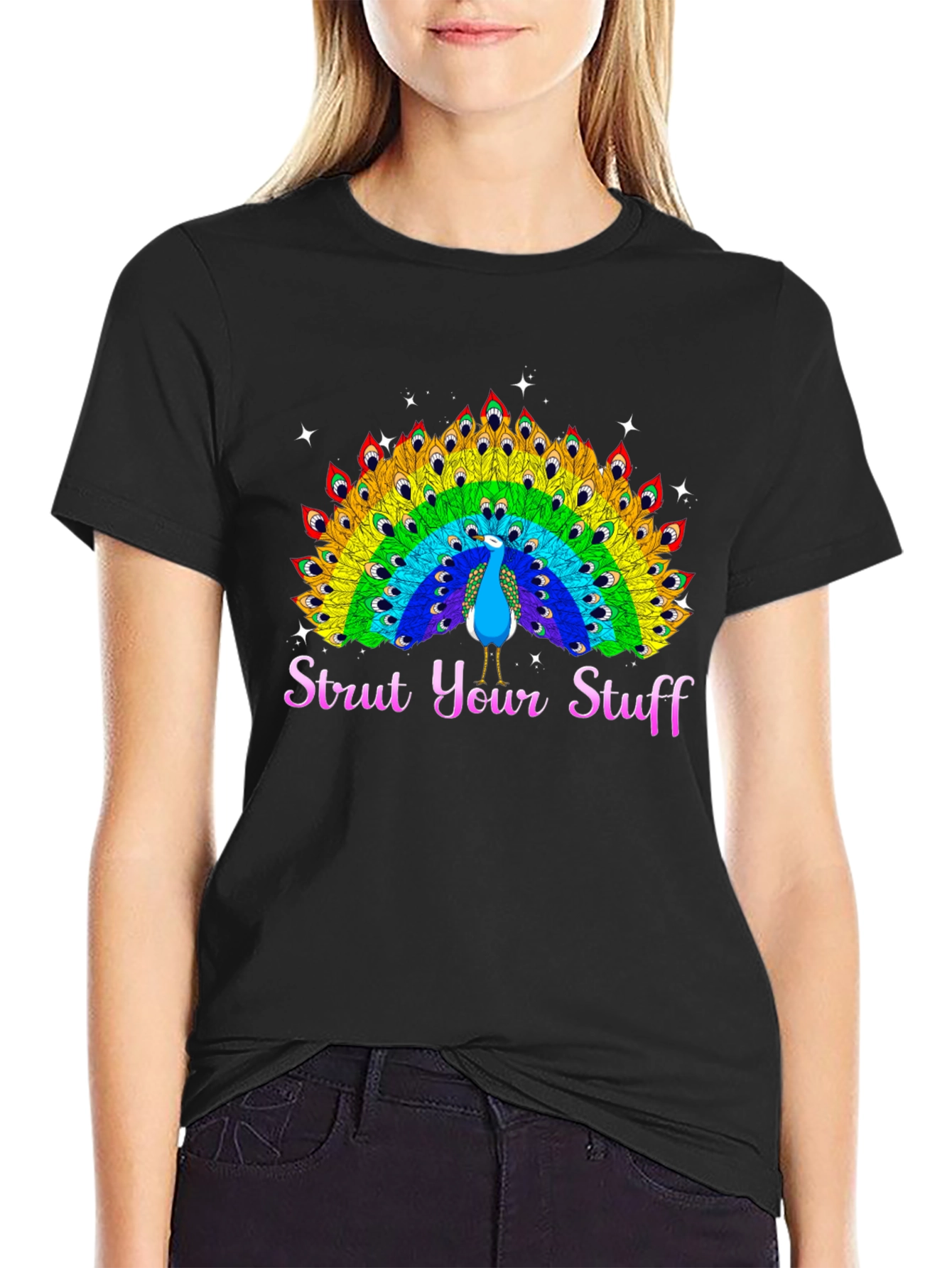 Strut Your Stuff Peacock Graphic Tee