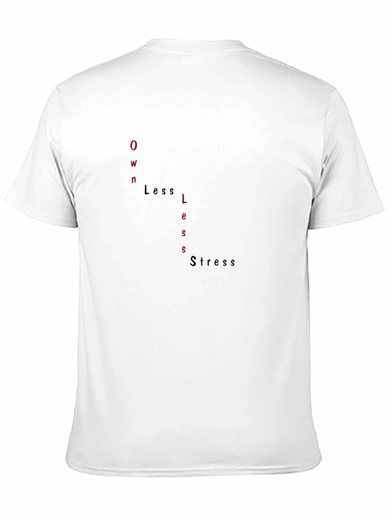 Own Less Stress Mens Black T-Shirt