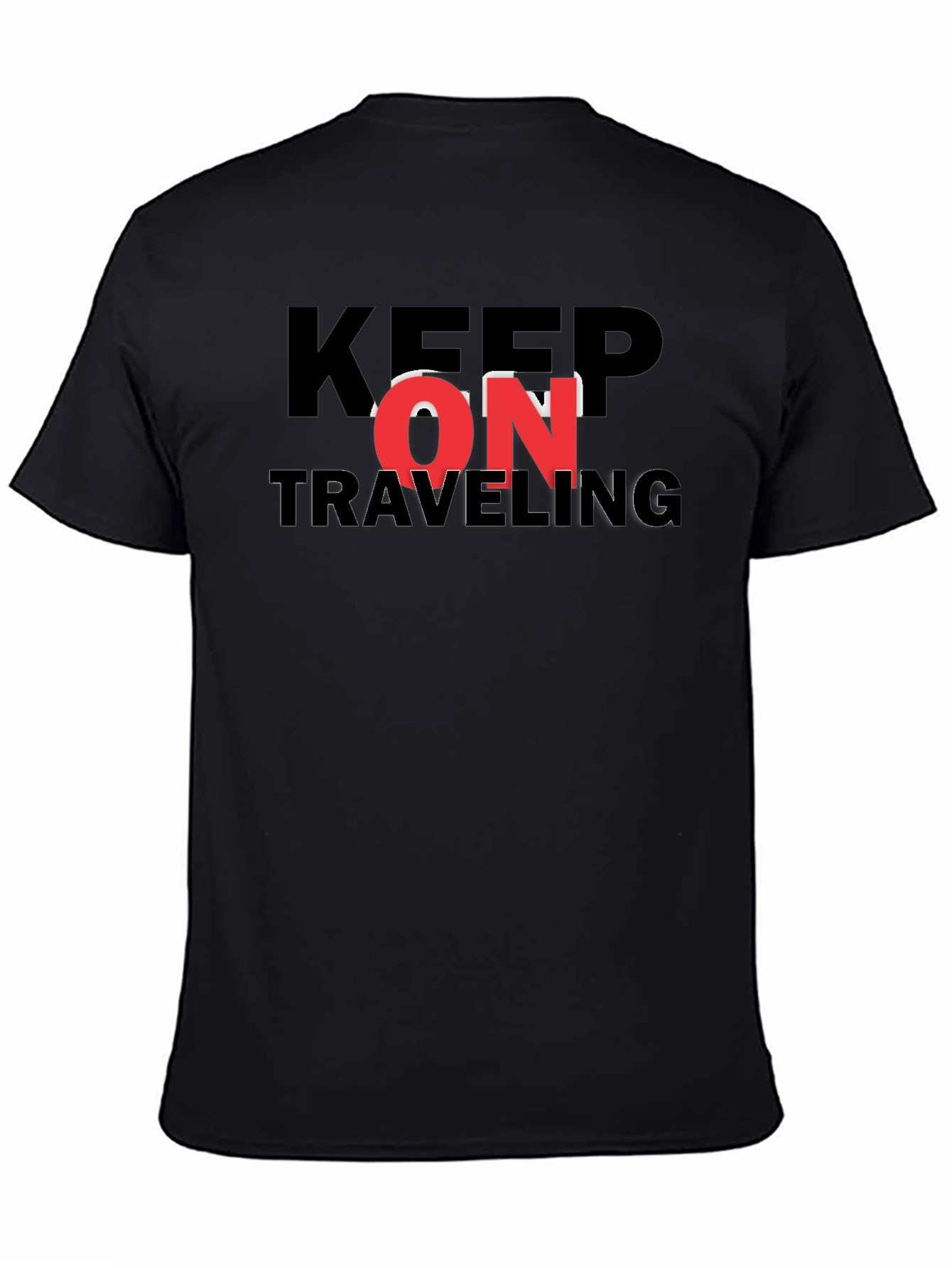 Keep On Traveling Graphic Black Tee