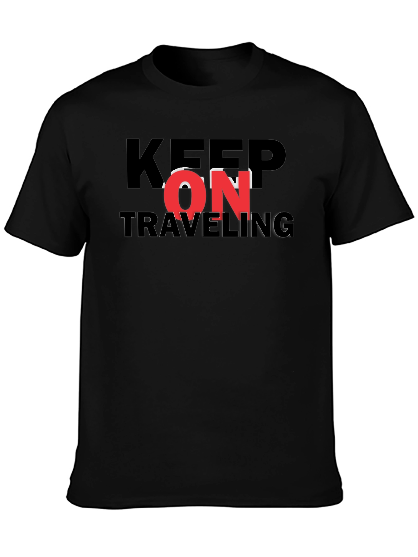 Keep On Traveling Graphic Black Tee