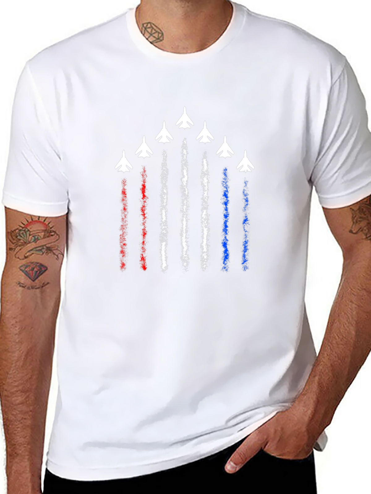 Patriotic Jet Formation Graphic Tee
