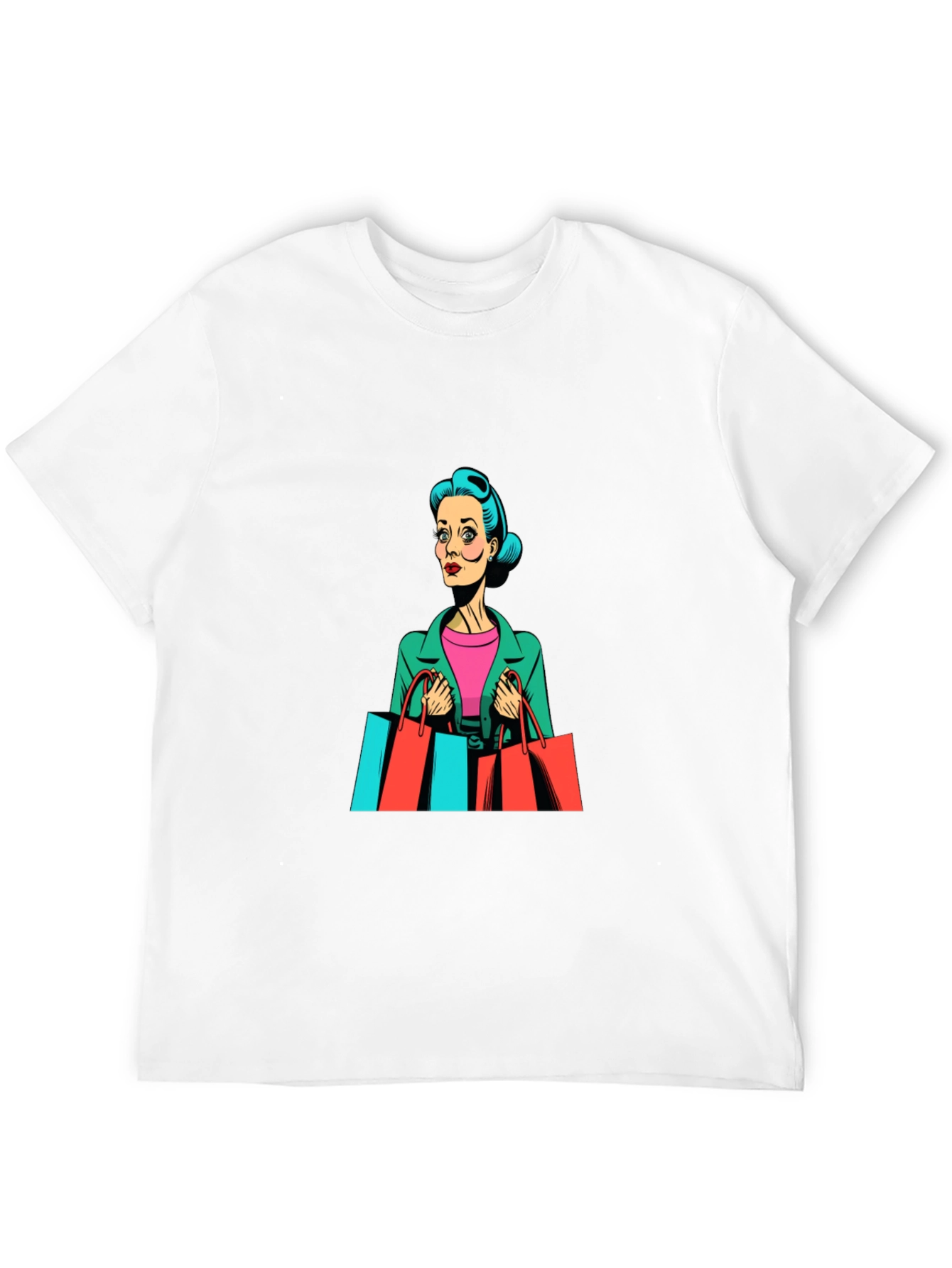 Retro Shopping Spree Graphic Tee - Black