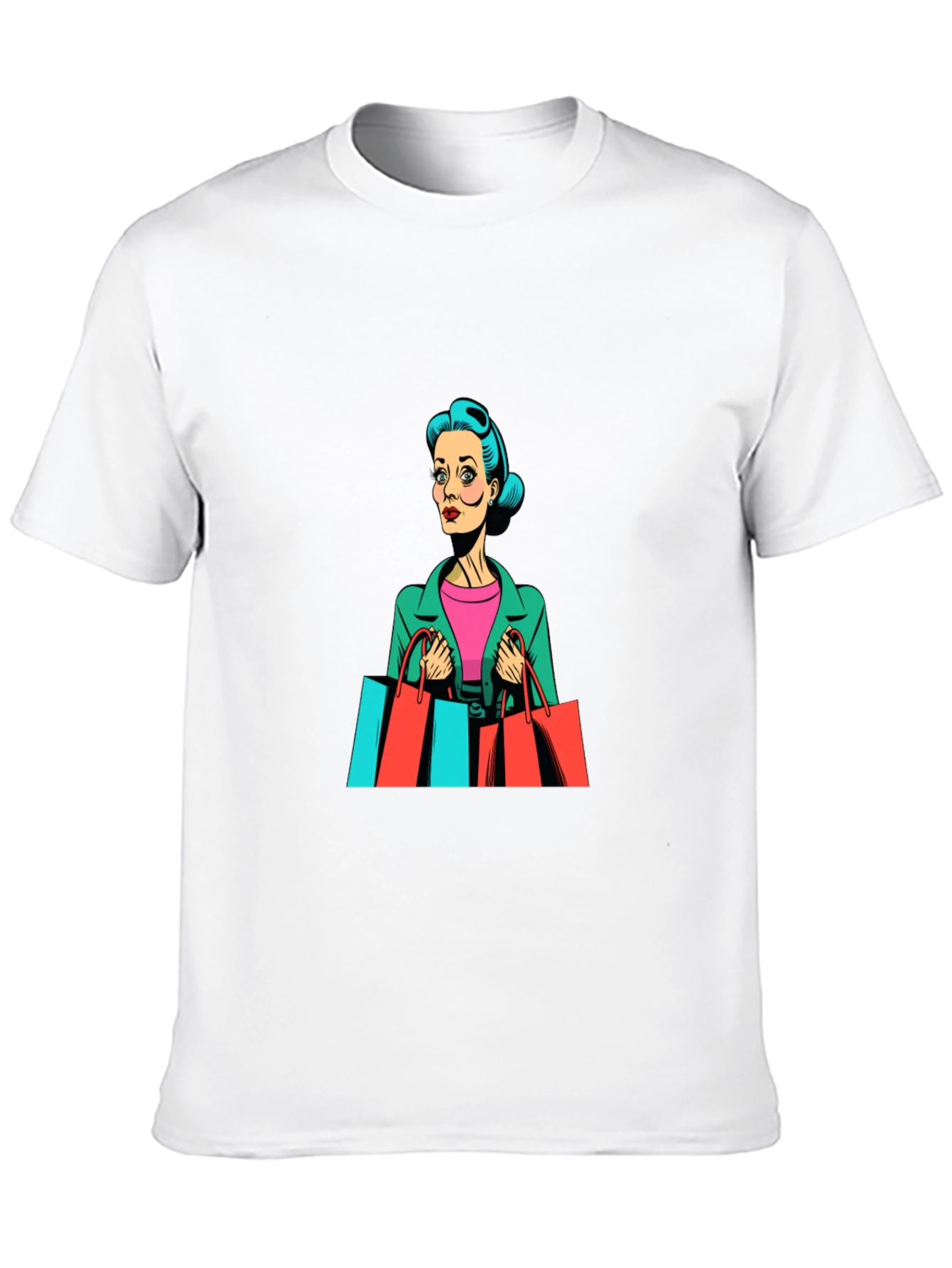 Retro Shopping Spree Graphic Tee - Black